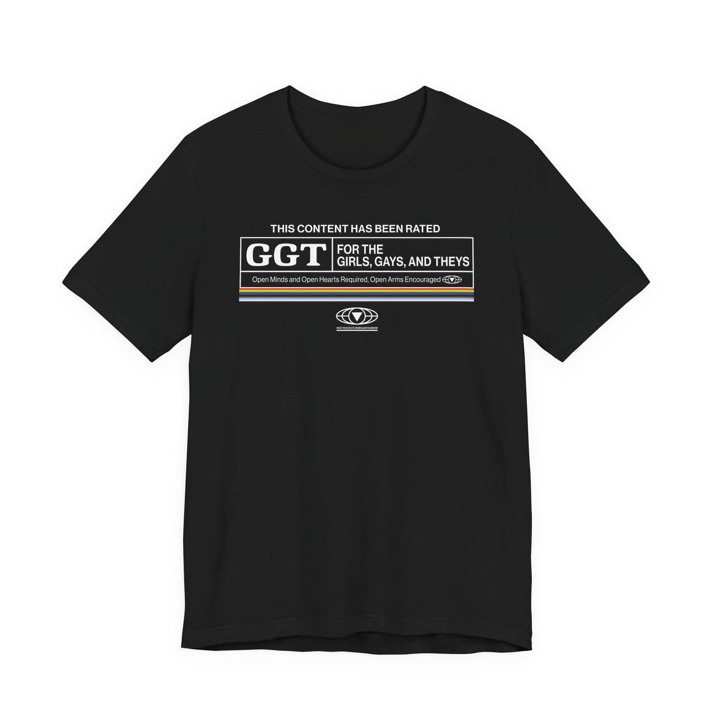 For the Girls, Gays, and Theys T-Shirt — MPAA Ratings Parody Tee