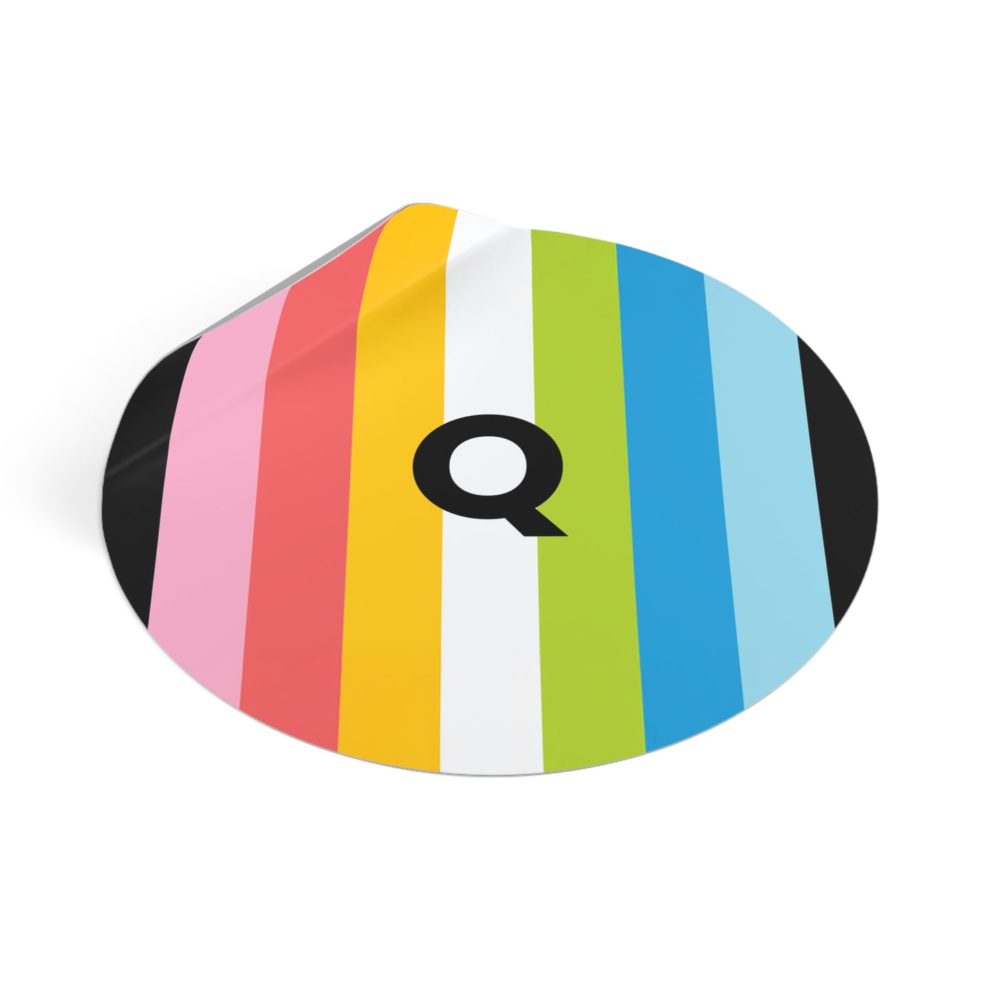 "Q" Queer Pride Flag Vinyl Sticker