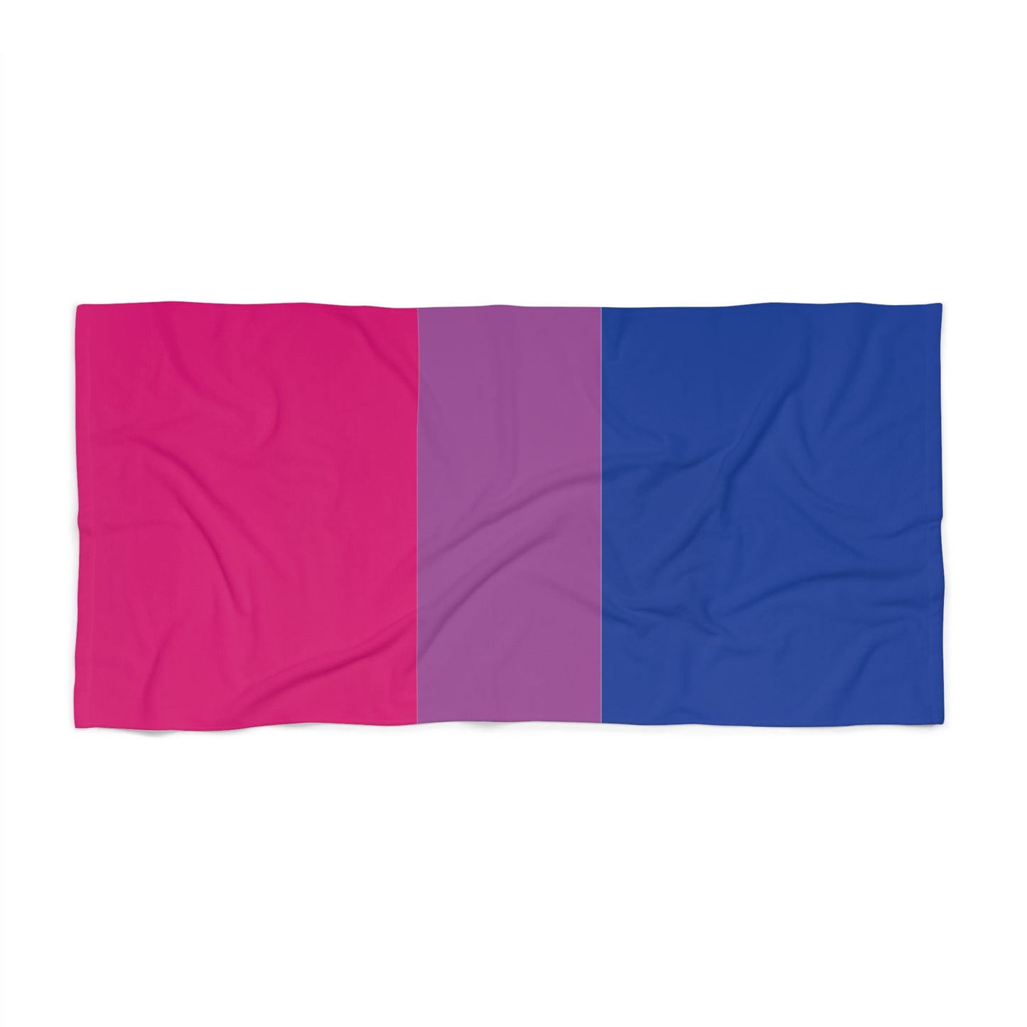 Bisexual Pride Flag Beach Towel - vertical stripe deco