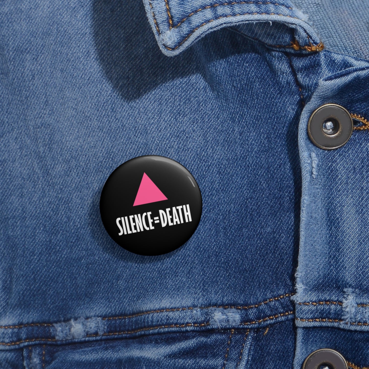 SILENCE=DEATH Historic AIDS Activism Replica Pin Button
