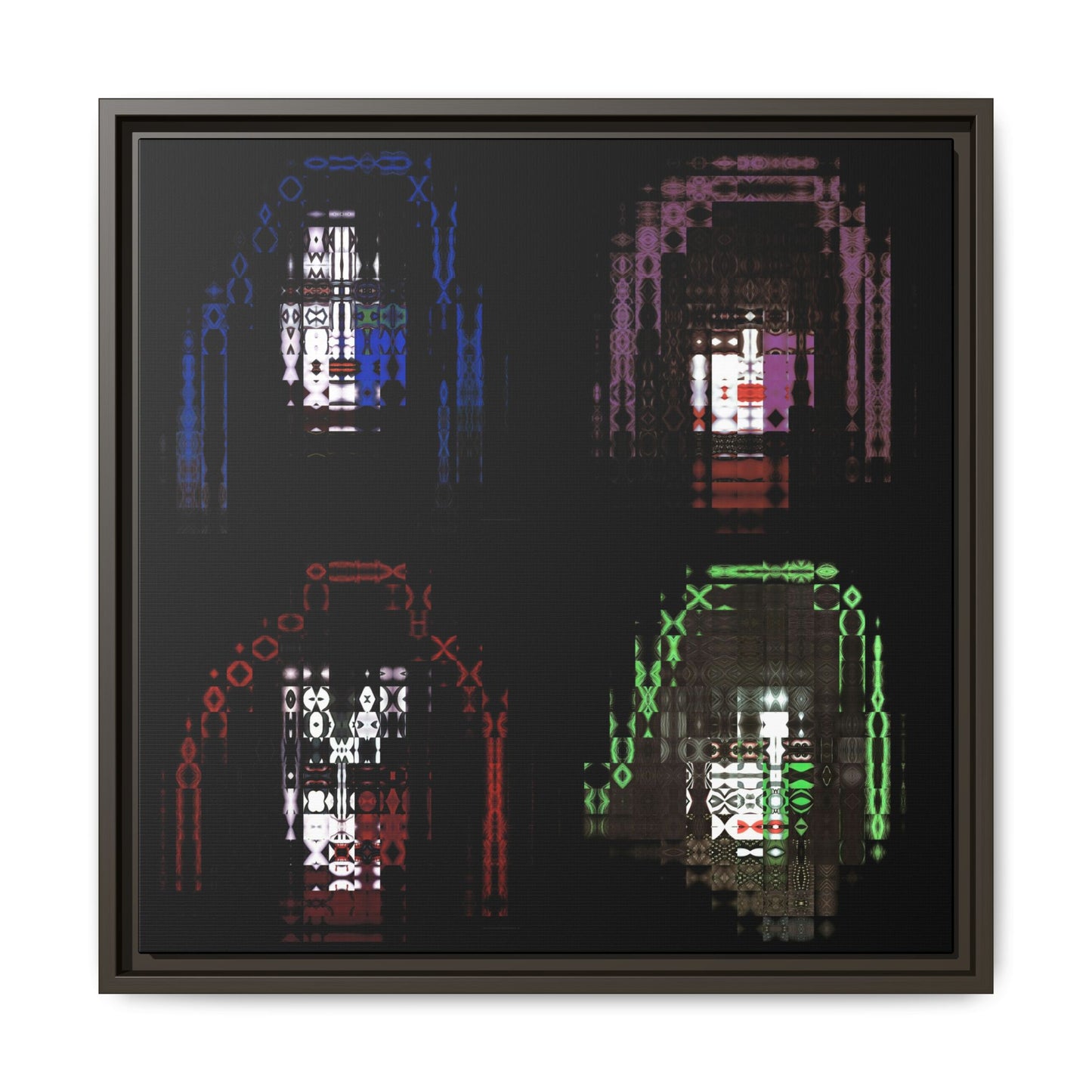 Knights In Satan's Service, Band Portrait Collage Art — Matte Canvas, Framed (Multi-color options)