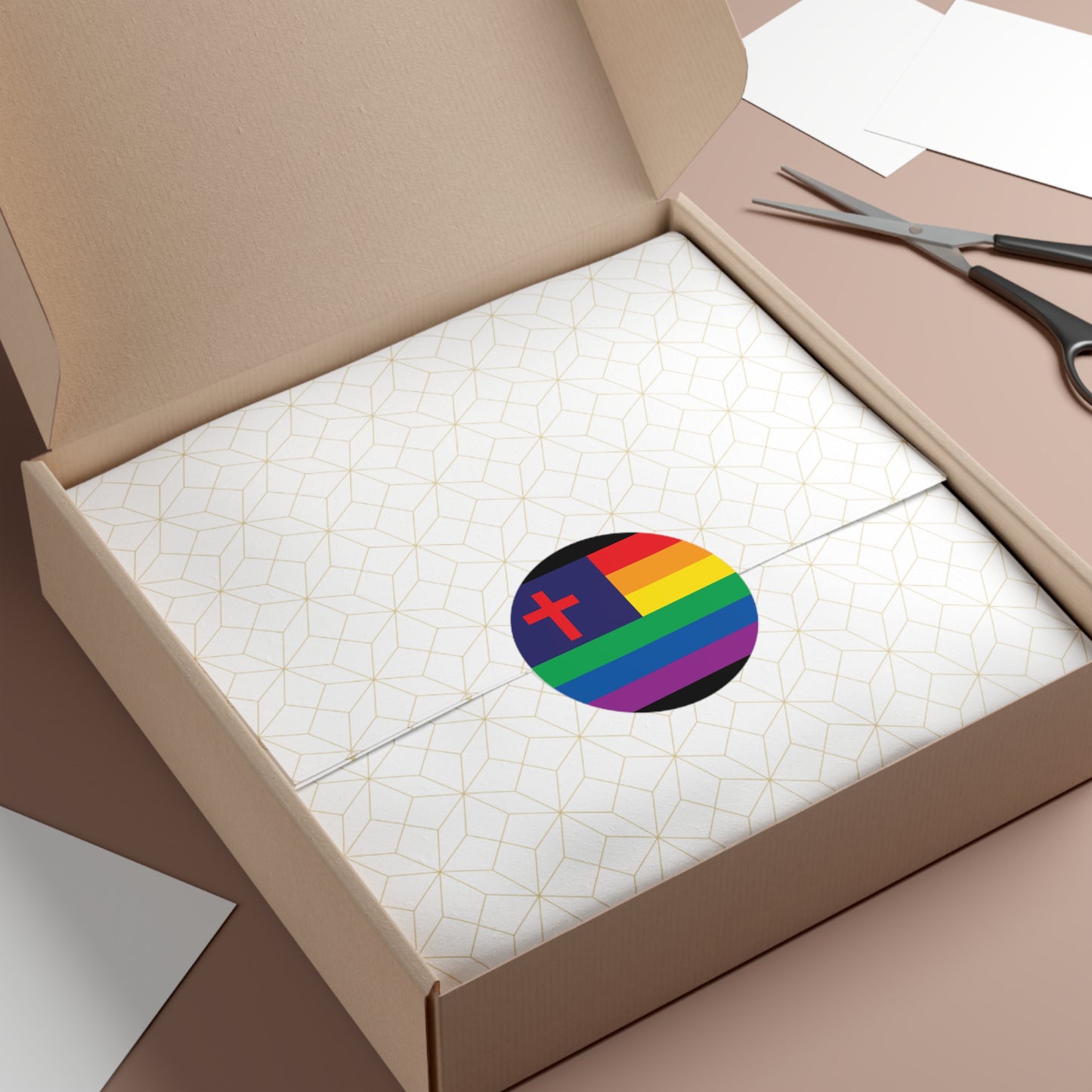 Christian Queer Pride Flag Vinyl Sticker