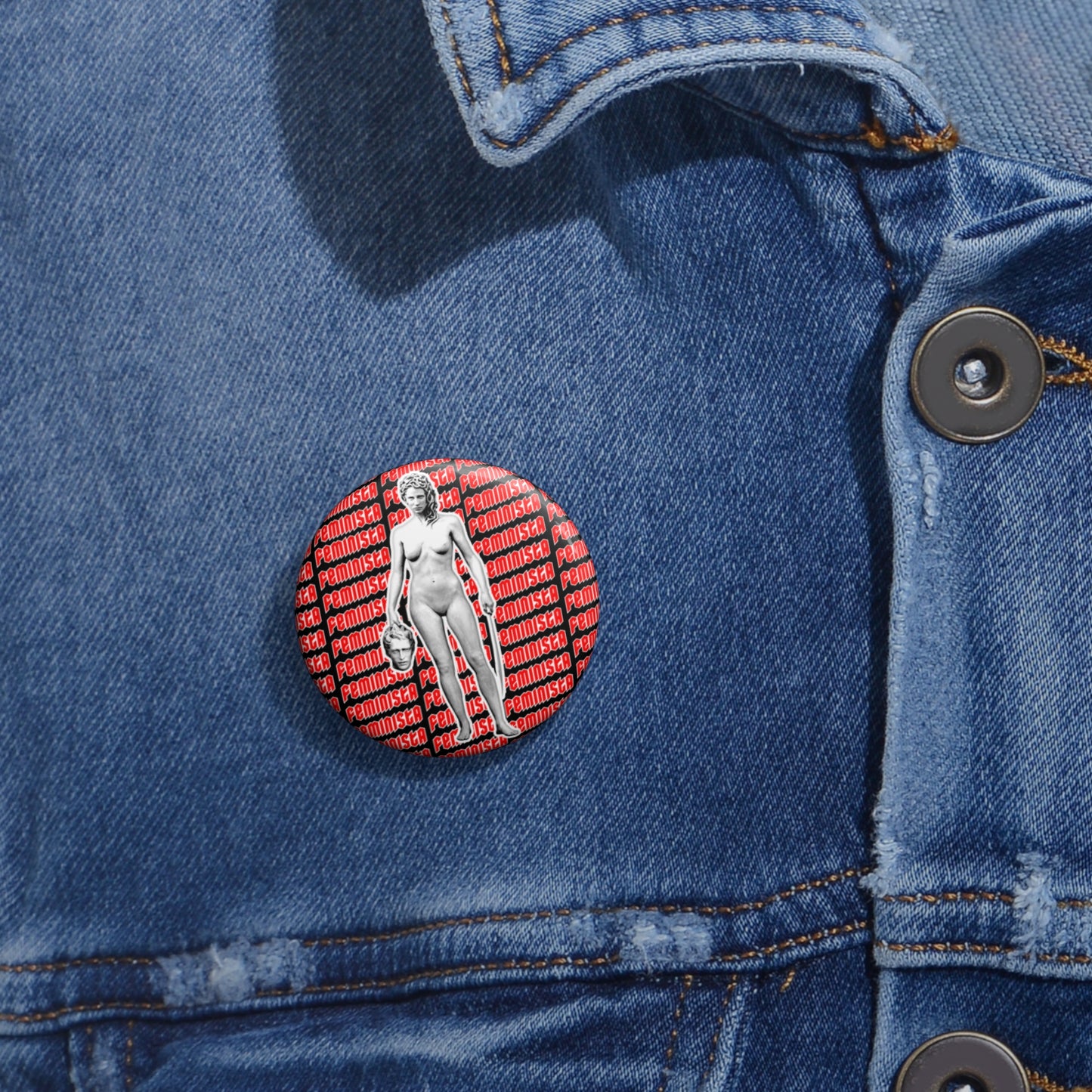 FEMINISTA Medusa Activism Pin Button