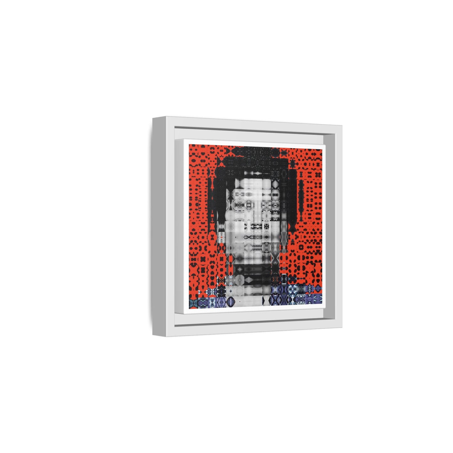 Iconic Foundational Feminist icon Audre Lorde Abstract Portrait Collage Art — Matte Canvas, Framed (Multi-color options)