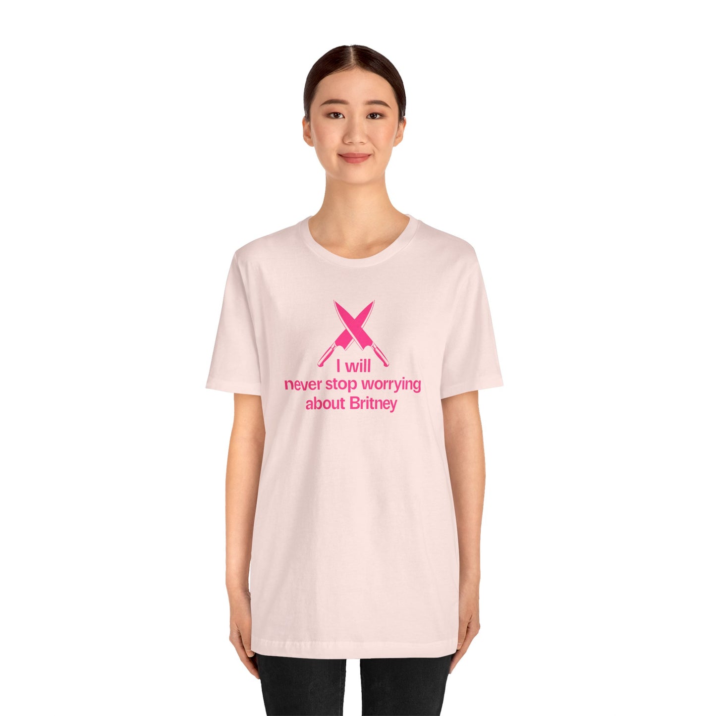 I will never stop worrying about Britney, Britney Spears T-shirt, Black and Pink T-shirt Color Options