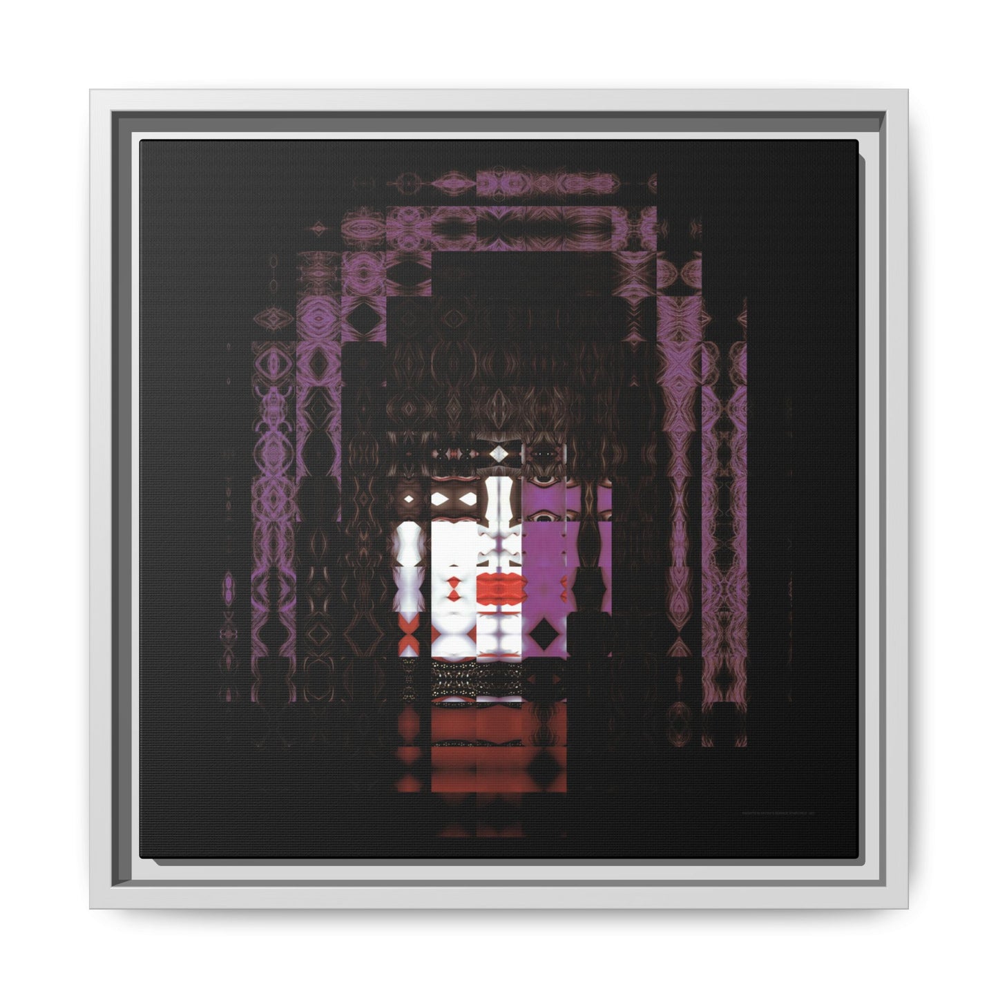 Knights In Satan's Service, Starchild Abstract Portrait Collage Art — Matte Canvas, Framed (Multi-color options)