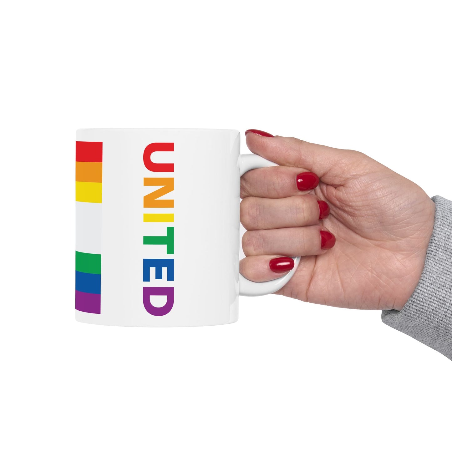 Colorado Rainbow Pride Flag "UNITED" Ceramic Mug
