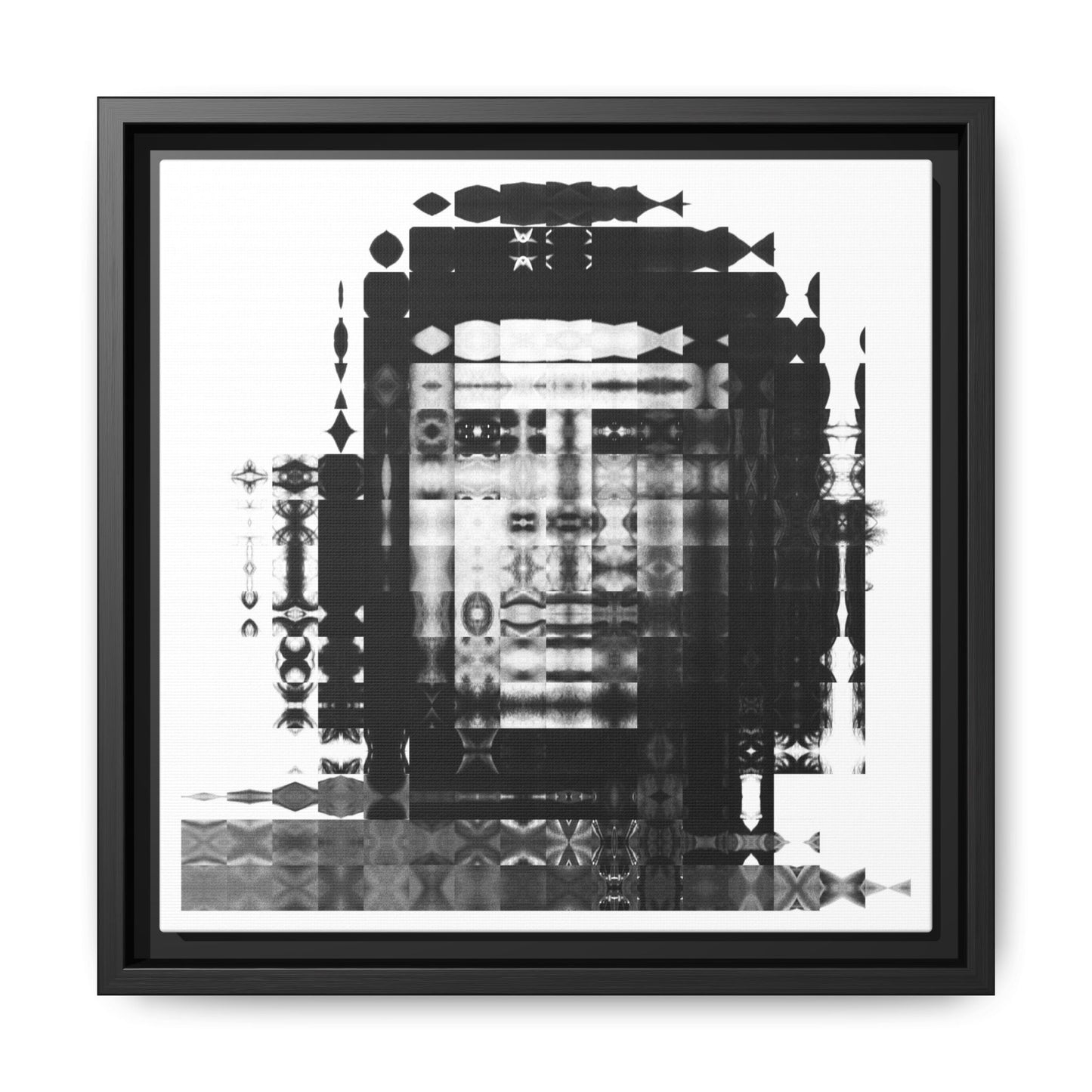 Iconic Revolutionary Che Guevera Abstract Portrait Collage Art — Matte Canvas, Framed (Multi-color options)