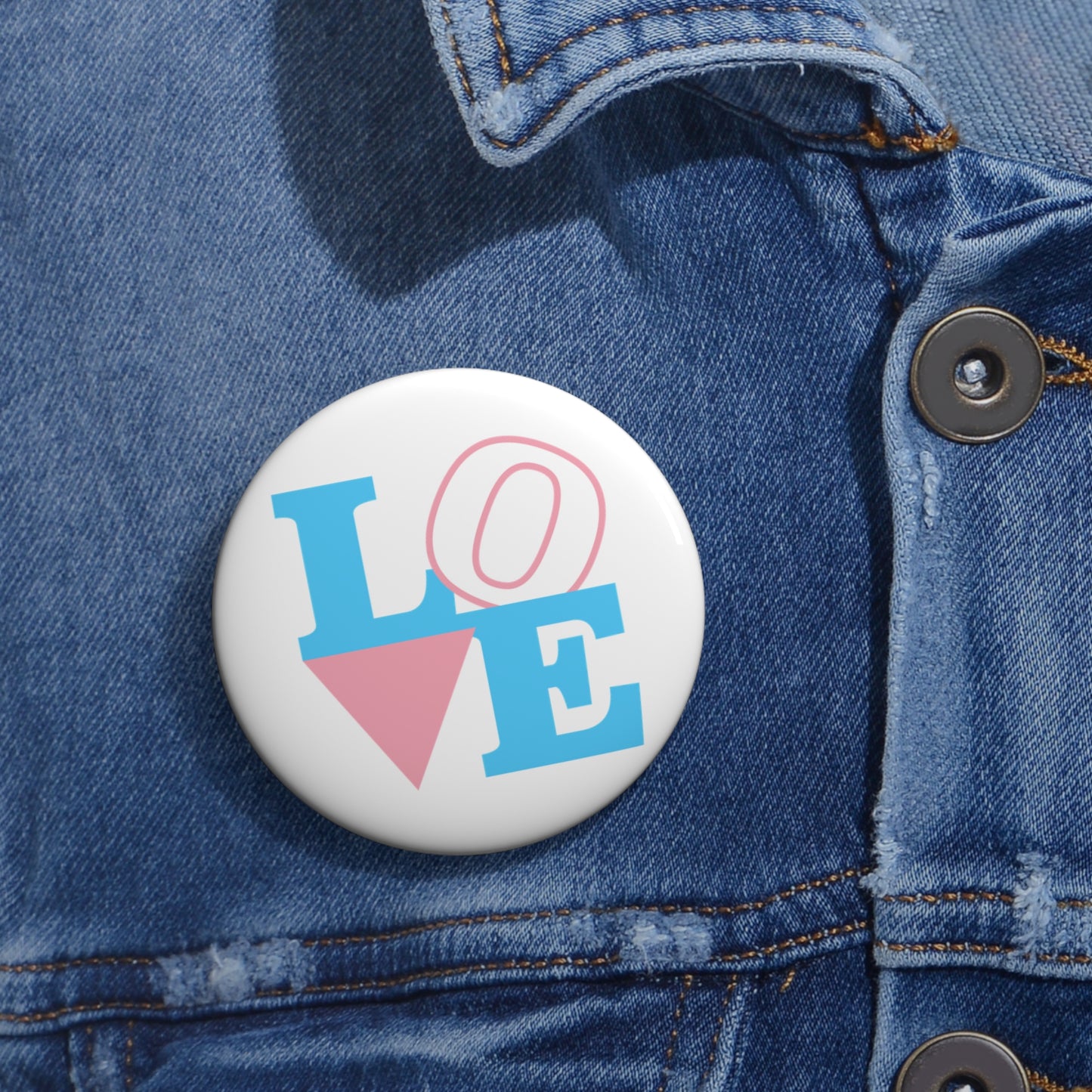 LOVE Transgender Pride Colors Pin Button