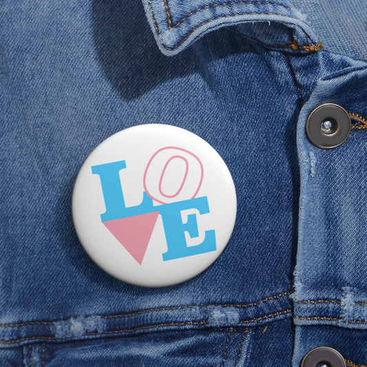 LOVE Transgender Pride Colors Pin Button