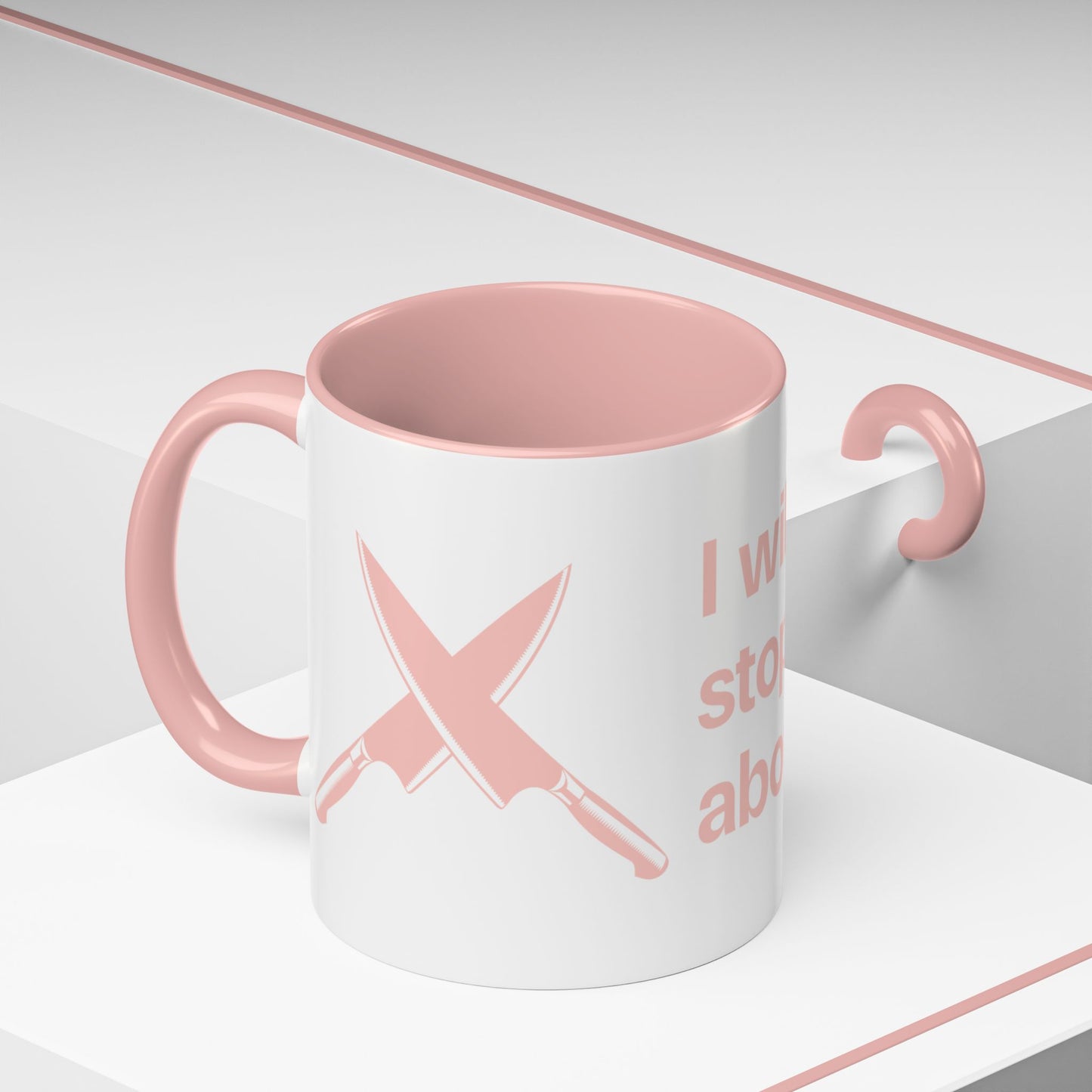 I will never stop worrying about Britney, White with Pink Accent Coffee Mug (11, 15oz)