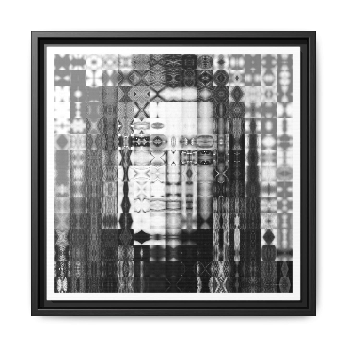 Feminist Icon Gloria Steinem Abstract Portrait Collage Art — Matte Canvas, Framed (Multi-color options)