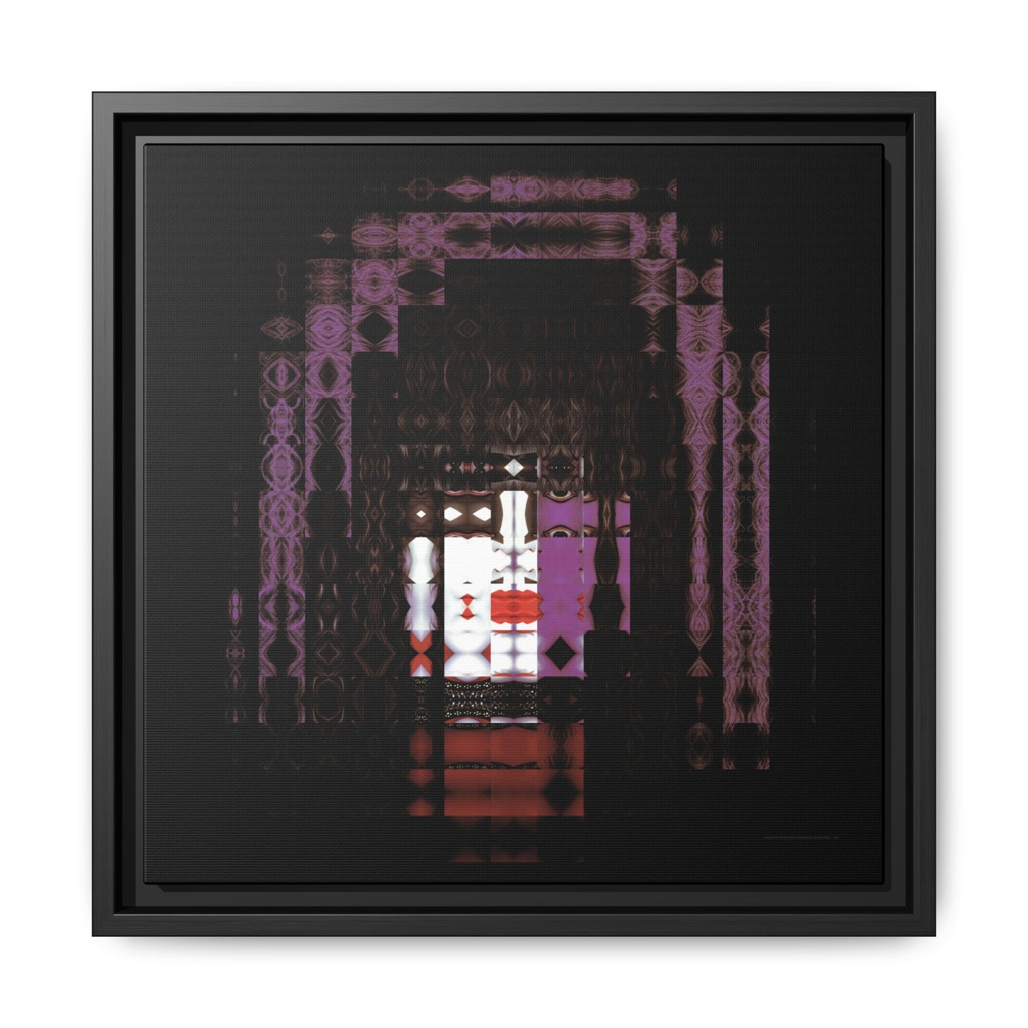 Knights In Satan's Service, Starchild Abstract Portrait Collage Art — Matte Canvas, Framed (Multi-color options)