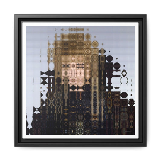 Iconic Goblin King Abstract Portrait Collage Art — Matte Canvas, Framed (Multi-color options)