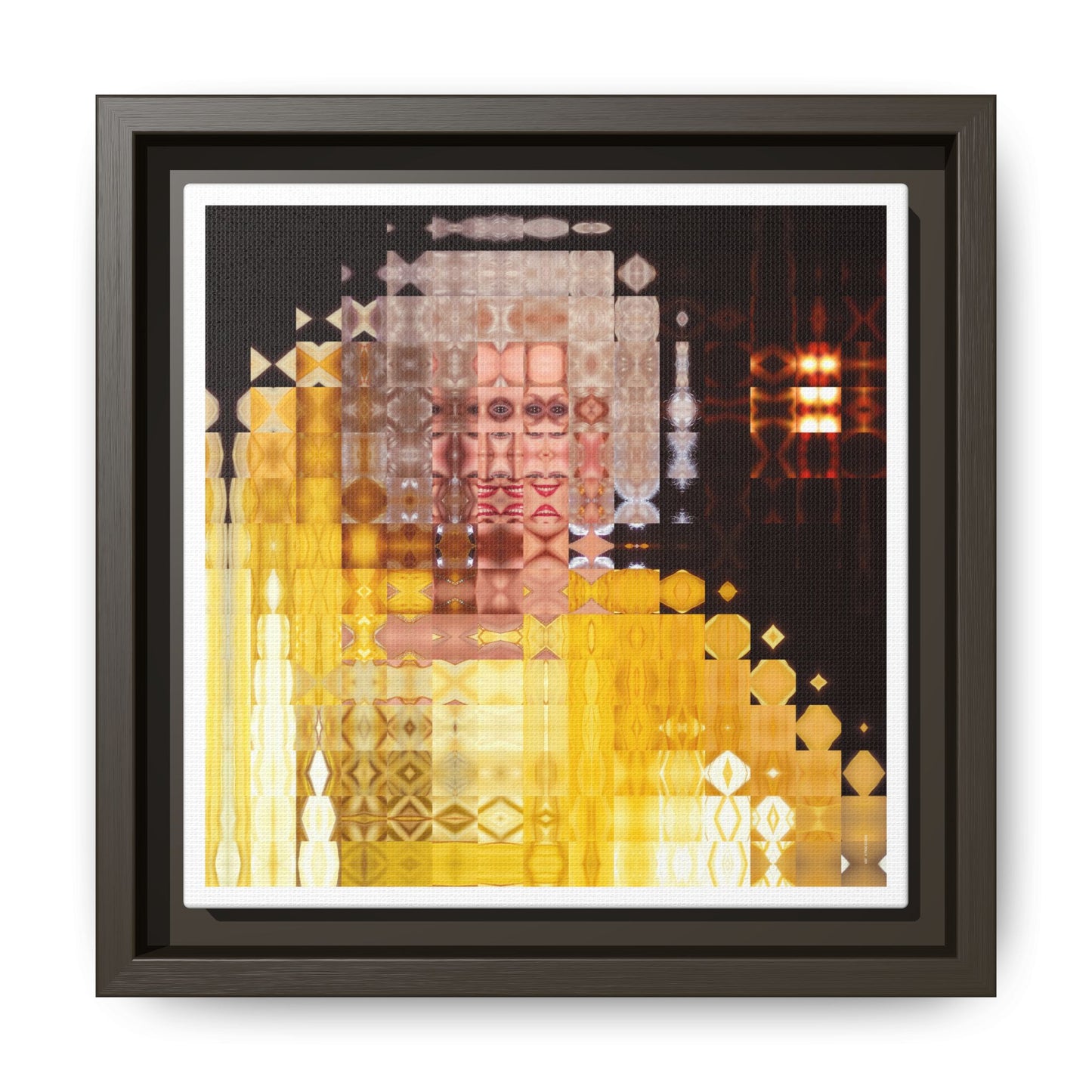 Disco Dolly Abstract Portrait Collage Art — Matte Canvas, Framed (Multi-color options)