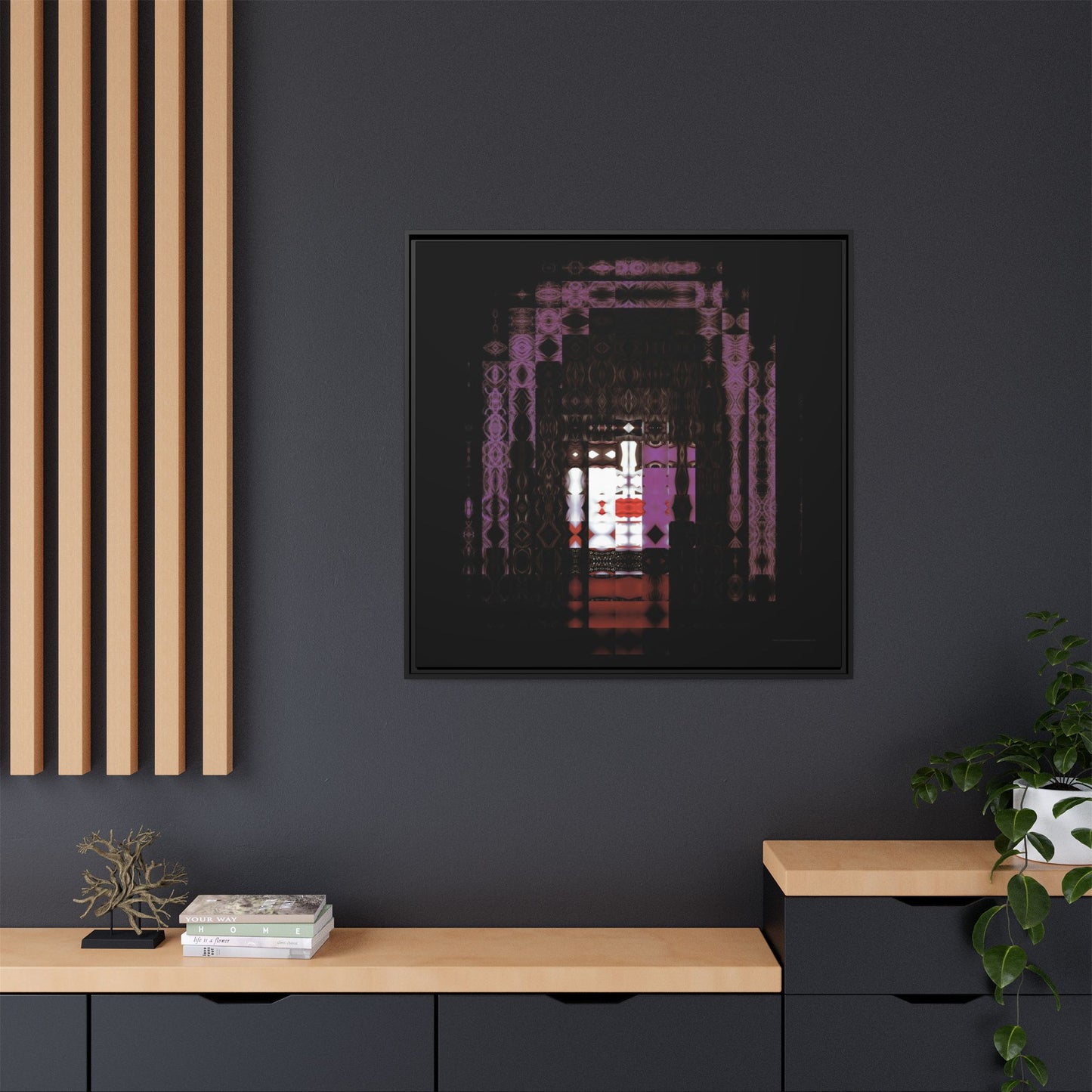 Knights In Satan's Service, Starchild Abstract Portrait Collage Art — Matte Canvas, Framed (Multi-color options)