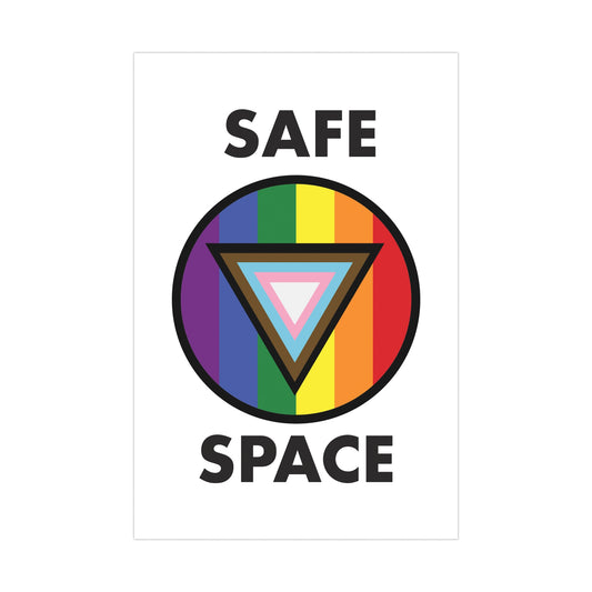 SAFE SPACE Poster - rainbow triangle deco