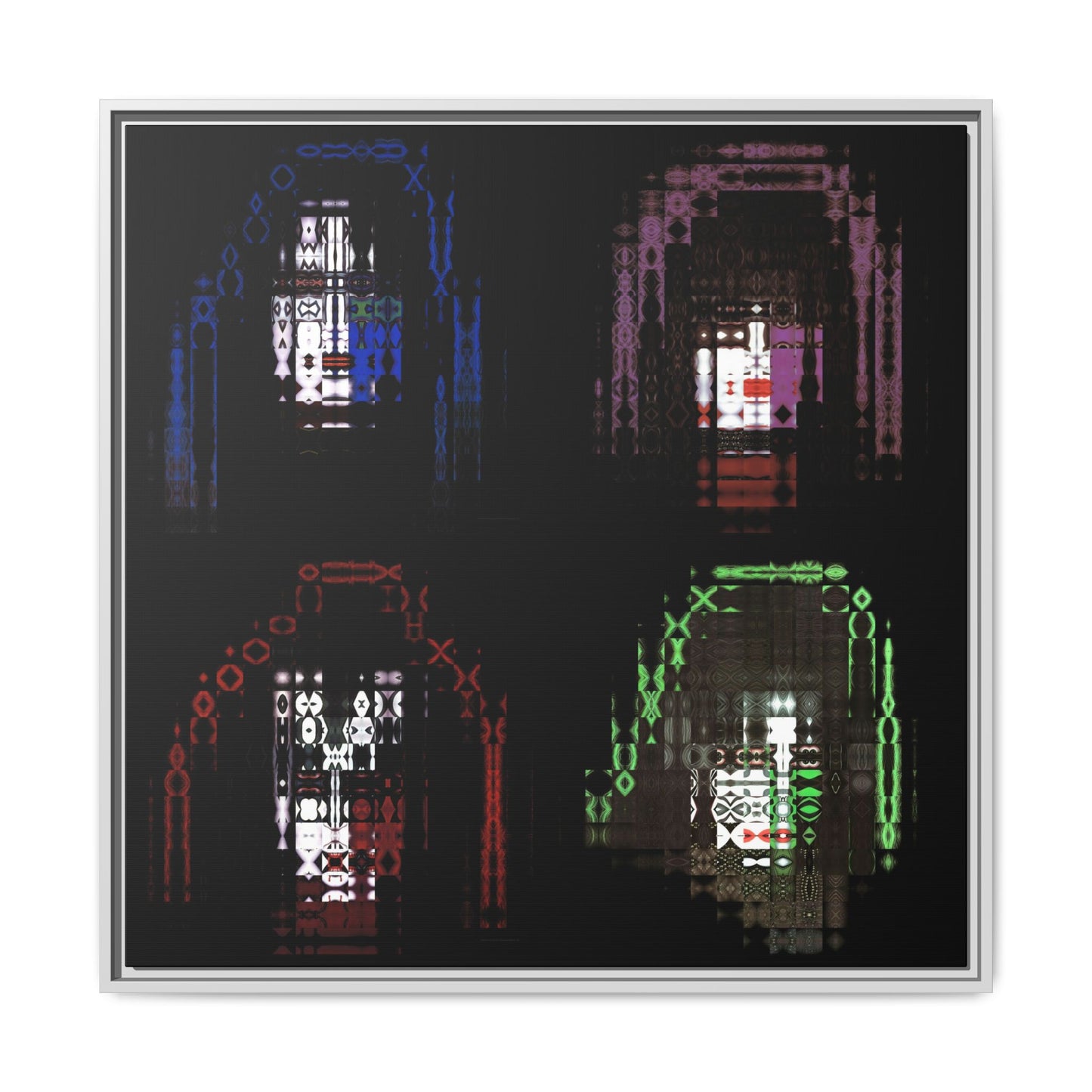 Knights In Satan's Service, Band Portrait Collage Art — Matte Canvas, Framed (Multi-color options)
