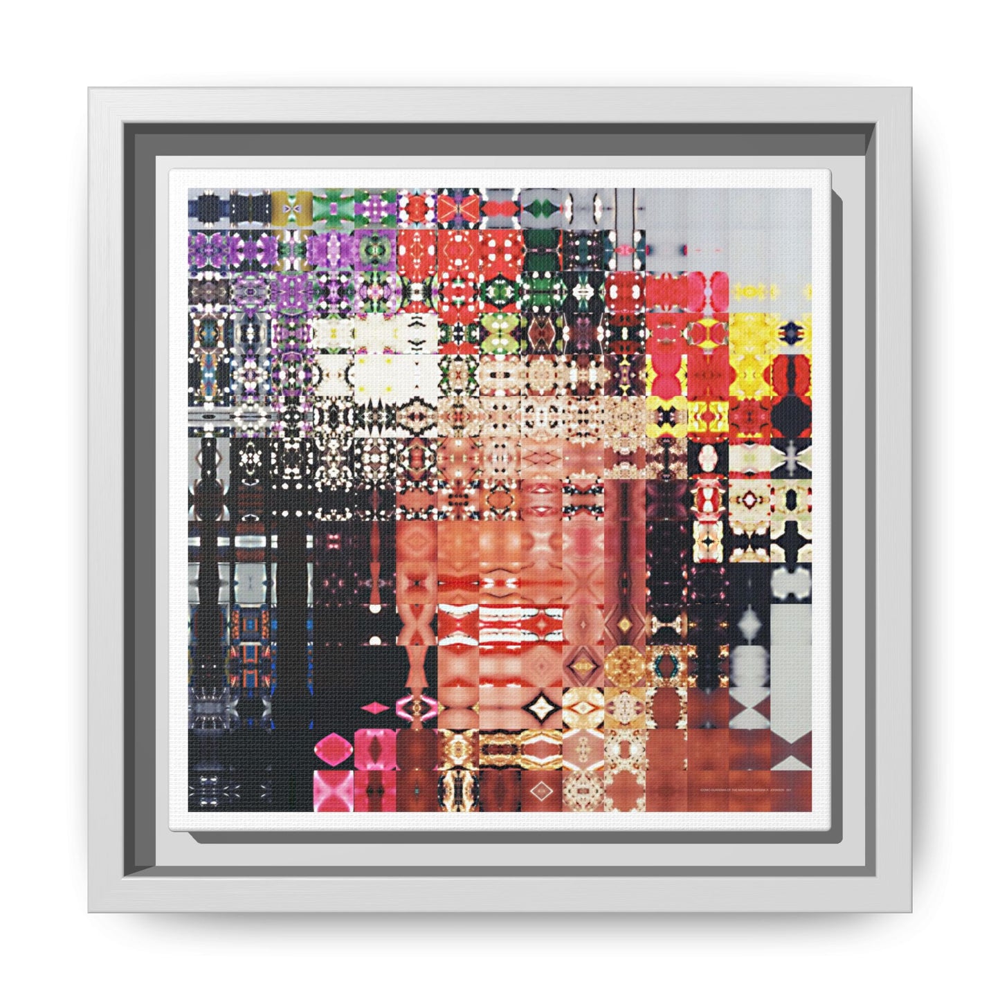 Iconic Guardian of the Margins, Marsha P. Johnson Abstract Portrait Collage Art — Matte Canvas, Framed (Multi-color options)