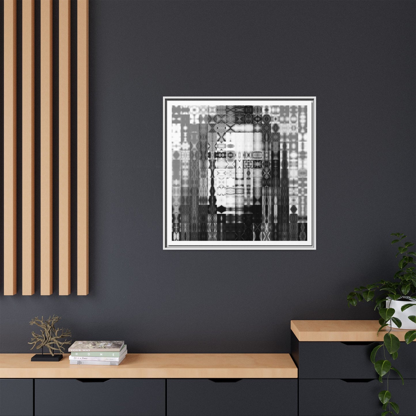 Feminist Icon Gloria Steinem Abstract Portrait Collage Art — Matte Canvas, Framed (Multi-color options)
