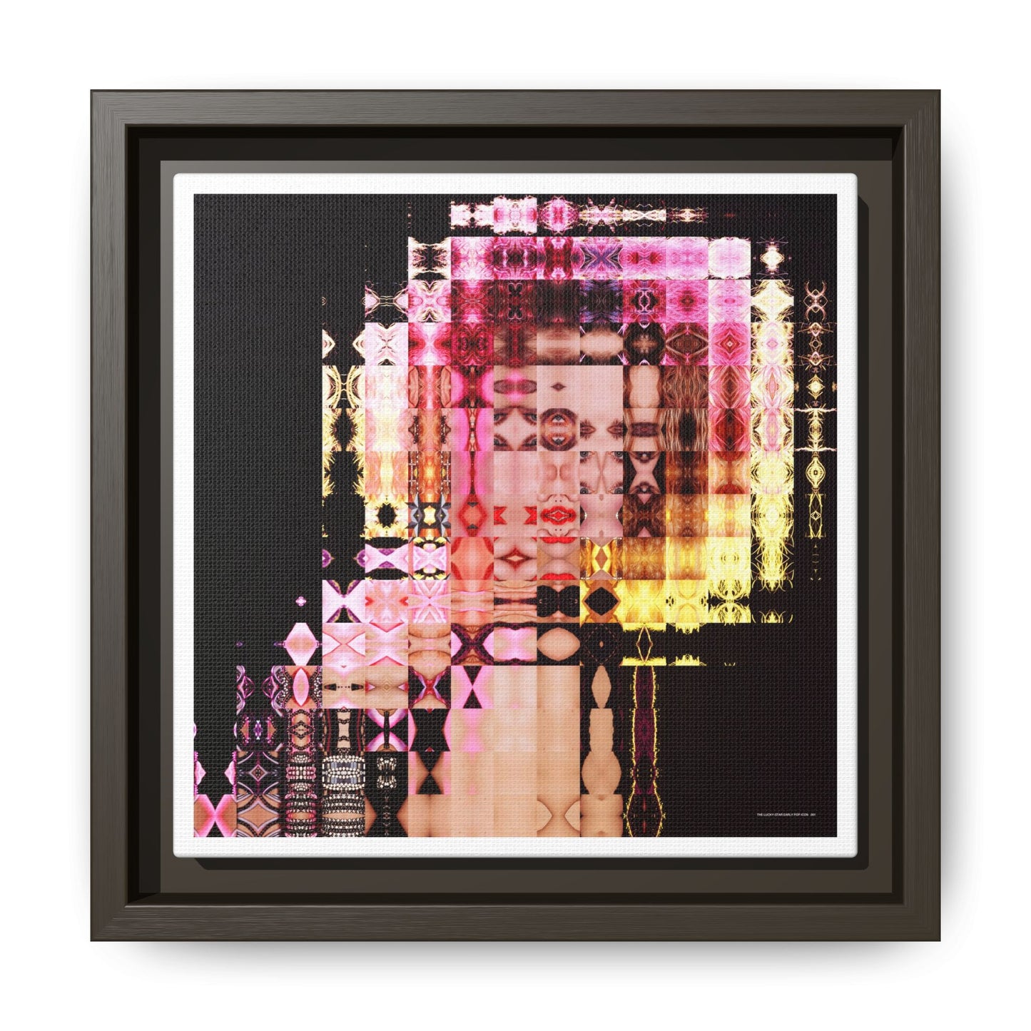 The Lucky-Star Early Pop Icon Abstract Portrait Collage Art — Matte Canvas, Framed (Multi-color options)