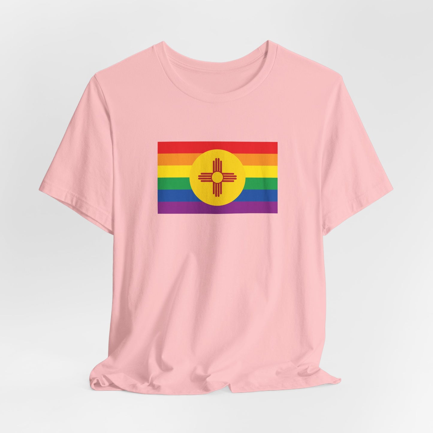 New Mexico Rainbow Pride Flag T-shirt, Several Color Options