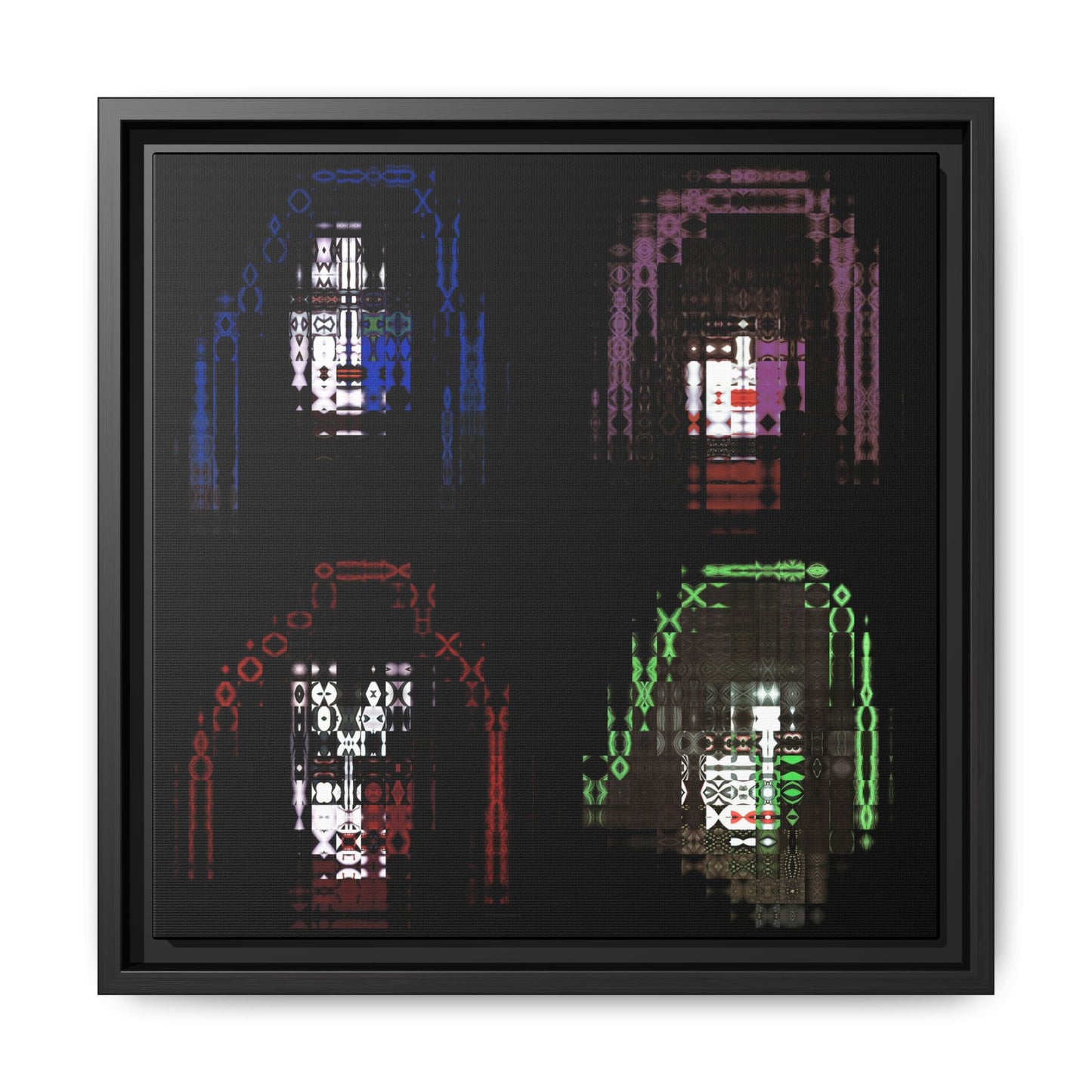 Knights In Satan's Service, Band Portrait Collage Art — Matte Canvas, Framed (Multi-color options)