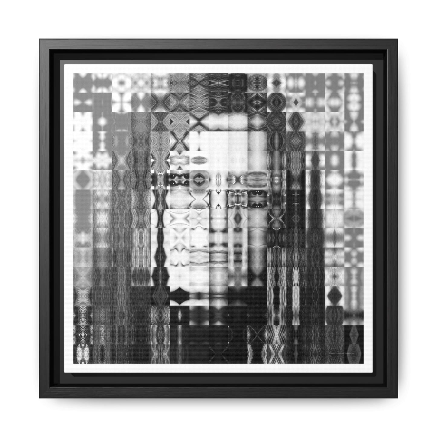 Feminist Icon Gloria Steinem Abstract Portrait Collage Art — Matte Canvas, Framed (Multi-color options)