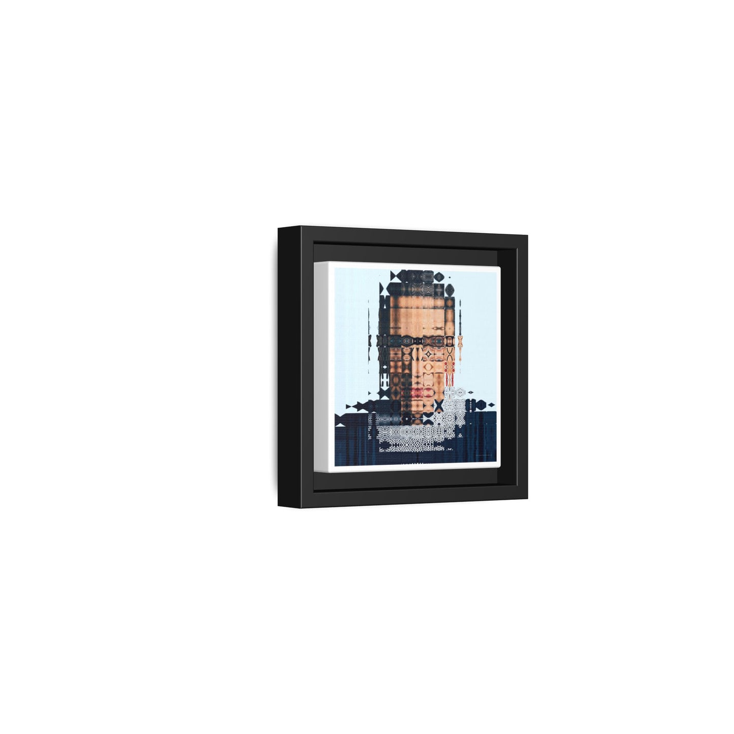 Iconic Feminist, The Notorious RBG, Ruth Bader Ginsburg Abstract Portrait Collage Art — Matte Canvas, Framed (Multi-color options)