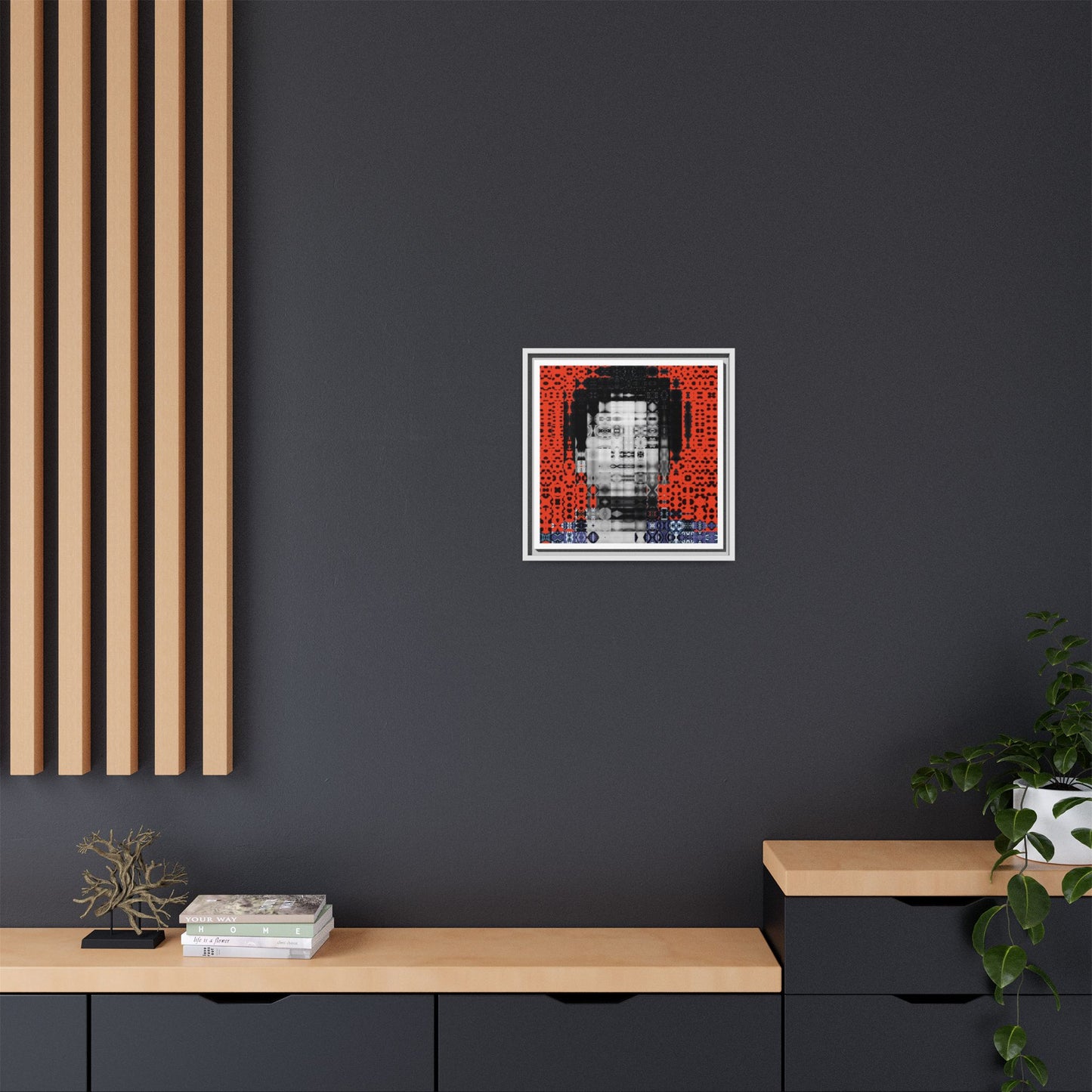 Iconic Foundational Feminist icon Audre Lorde Abstract Portrait Collage Art — Matte Canvas, Framed (Multi-color options)