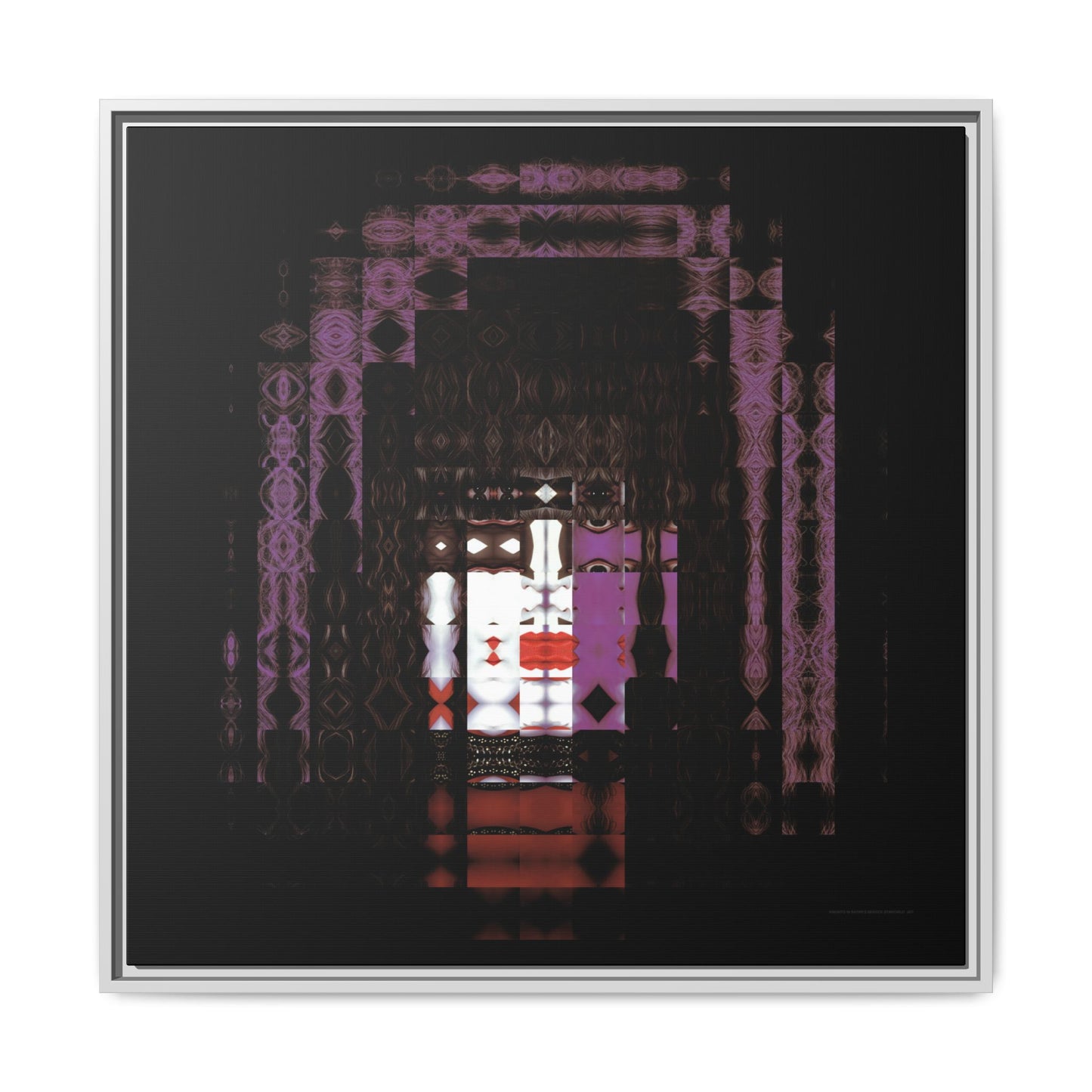 Knights In Satan's Service, Starchild Abstract Portrait Collage Art — Matte Canvas, Framed (Multi-color options)