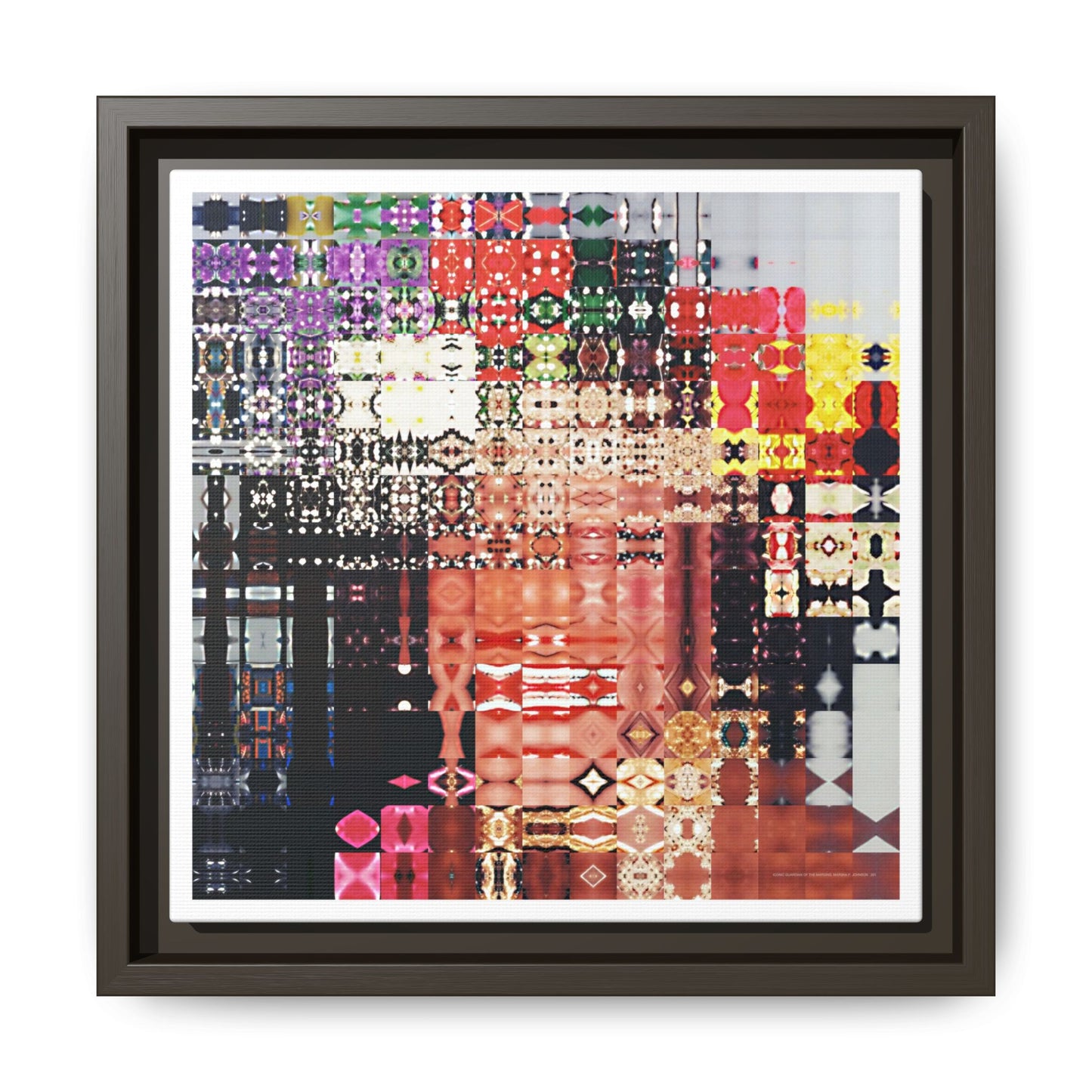 Iconic Guardian of the Margins, Marsha P. Johnson Abstract Portrait Collage Art — Matte Canvas, Framed (Multi-color options)