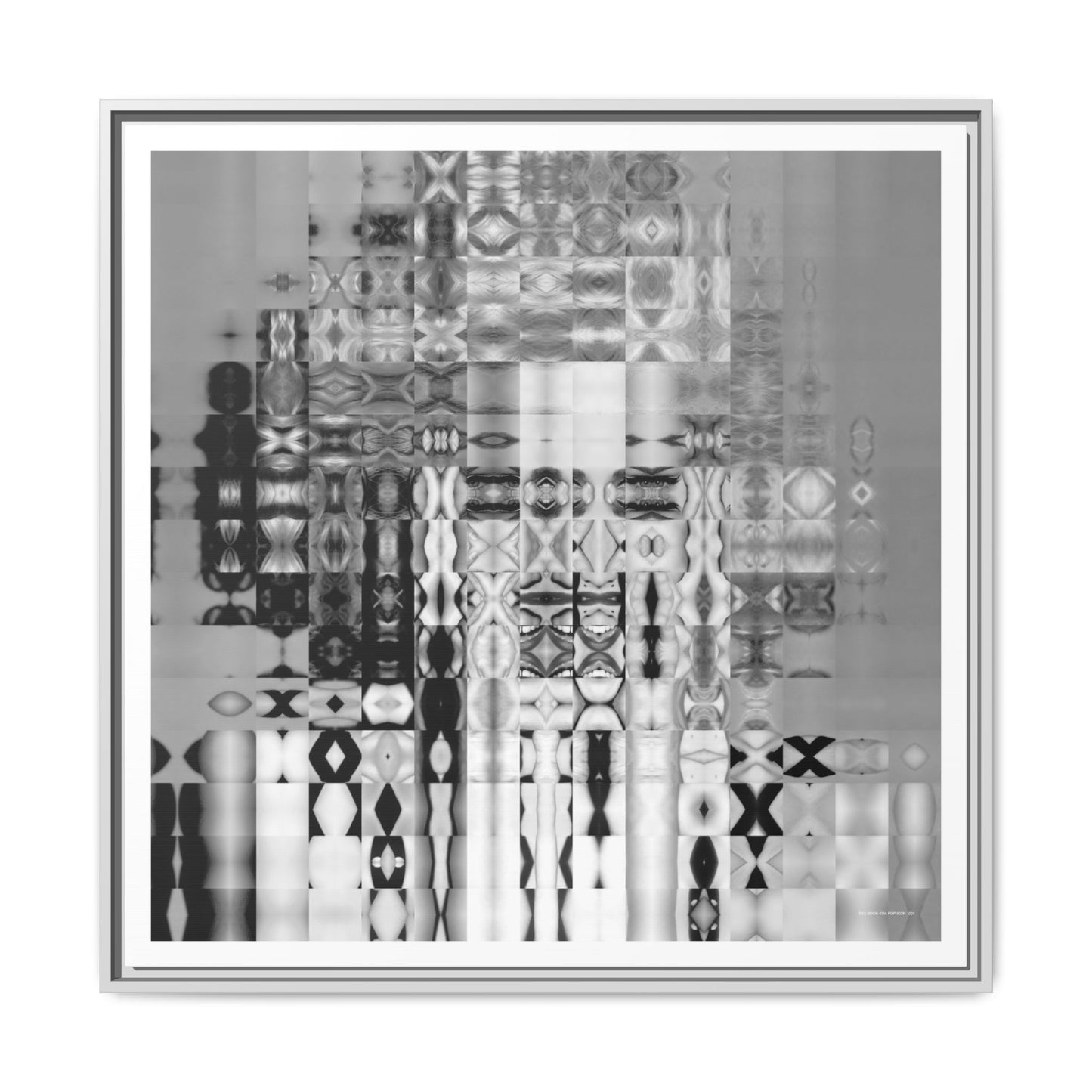 Sex-Book-Era Pop Icon Abstract Portrait Collage Art — Matte Canvas, Framed (Multi-color options)