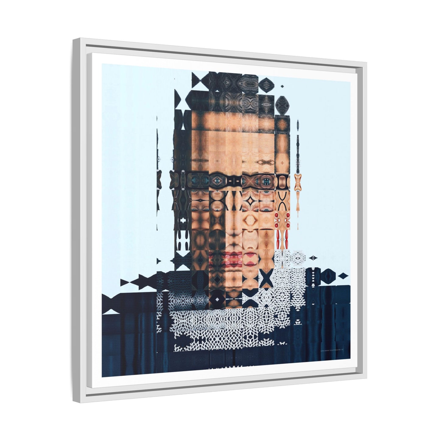 Iconic Feminist, The Notorious RBG, Ruth Bader Ginsburg Abstract Portrait Collage Art — Matte Canvas, Framed (Multi-color options)