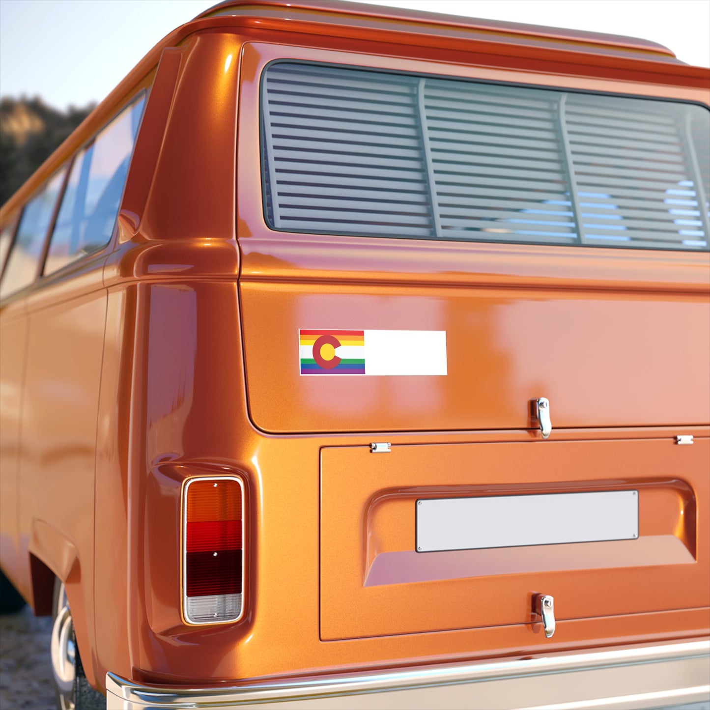 Colorado Rainbow Pride Flag "UNITED" Bumper Sticker