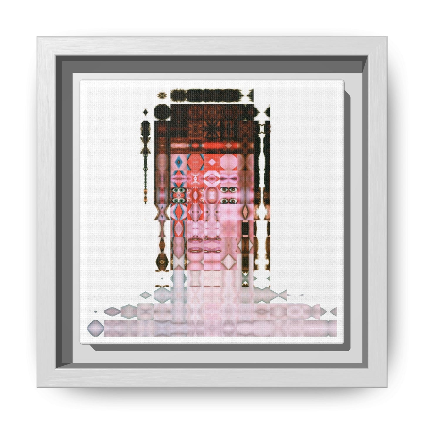 Iconic 70s Glam Rocker Abstract Portrait Collage Art — Matte Canvas, Framed (Multi-color options)