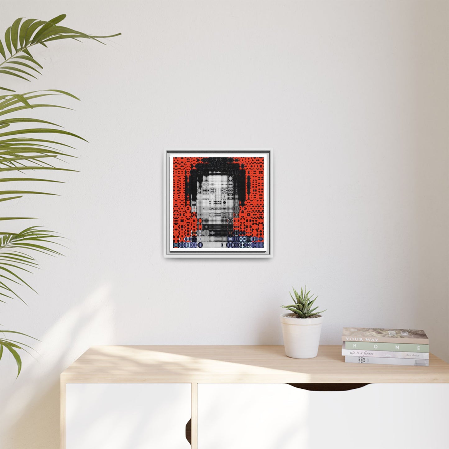 Iconic Foundational Feminist icon Audre Lorde Abstract Portrait Collage Art — Matte Canvas, Framed (Multi-color options)