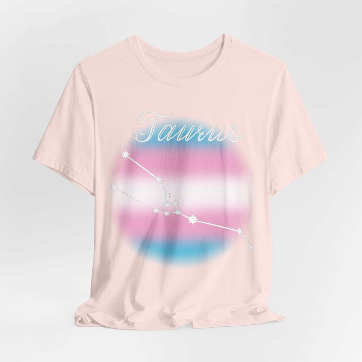 Taurus Constellation T-shirt, Astrology, Transgender Pride Flag