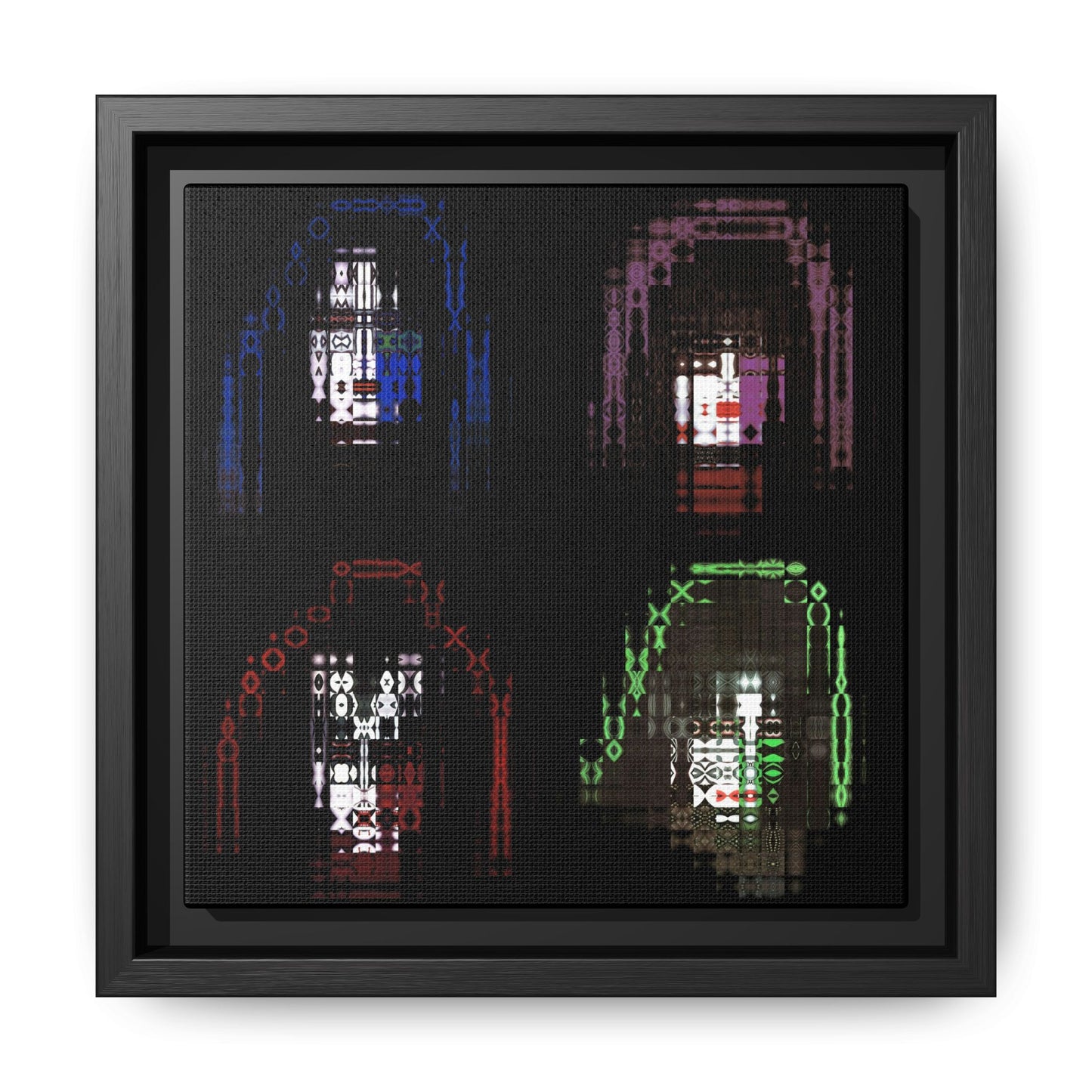 Knights In Satan's Service, Band Portrait Collage Art — Matte Canvas, Framed (Multi-color options)