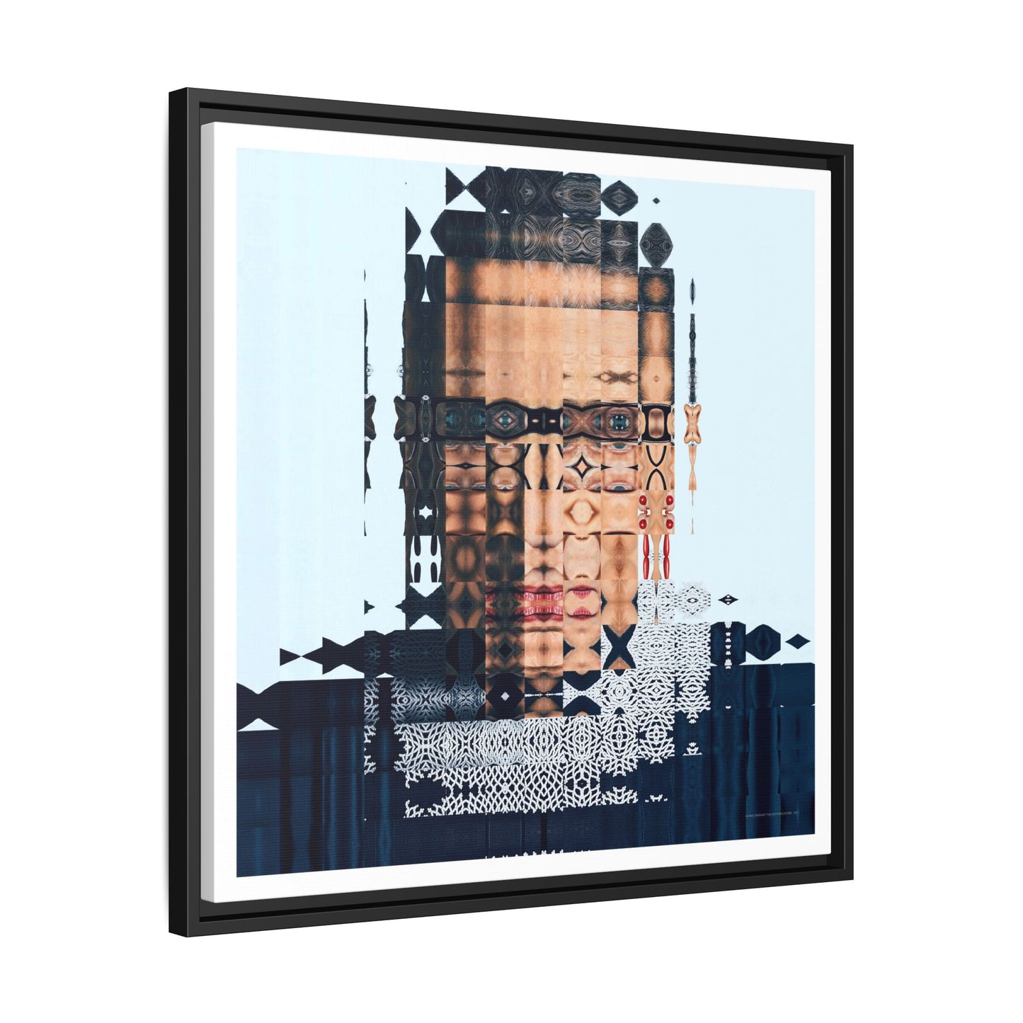 Iconic Feminist, The Notorious RBG, Ruth Bader Ginsburg Abstract Portrait Collage Art — Matte Canvas, Framed (Multi-color options)