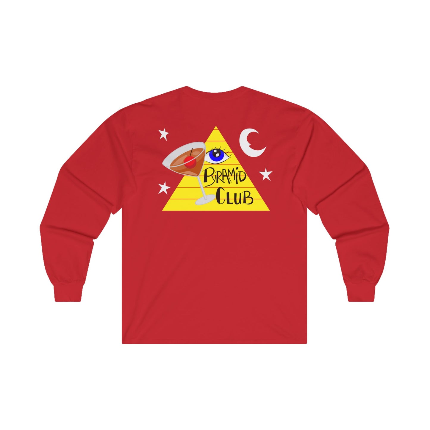 Pyramid Club Long Sleeve Tee - Logo Deco Front & Back