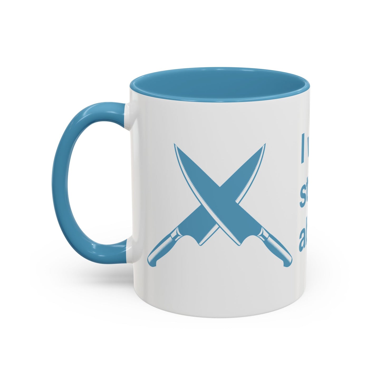 I will never stop worrying about Britney, White with Light Blue Accent Coffee Mug (11, 15oz)