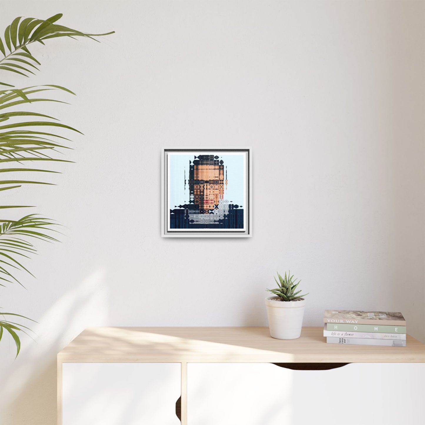 Iconic Feminist, The Notorious RBG, Ruth Bader Ginsburg Abstract Portrait Collage Art — Matte Canvas, Framed (Multi-color options)