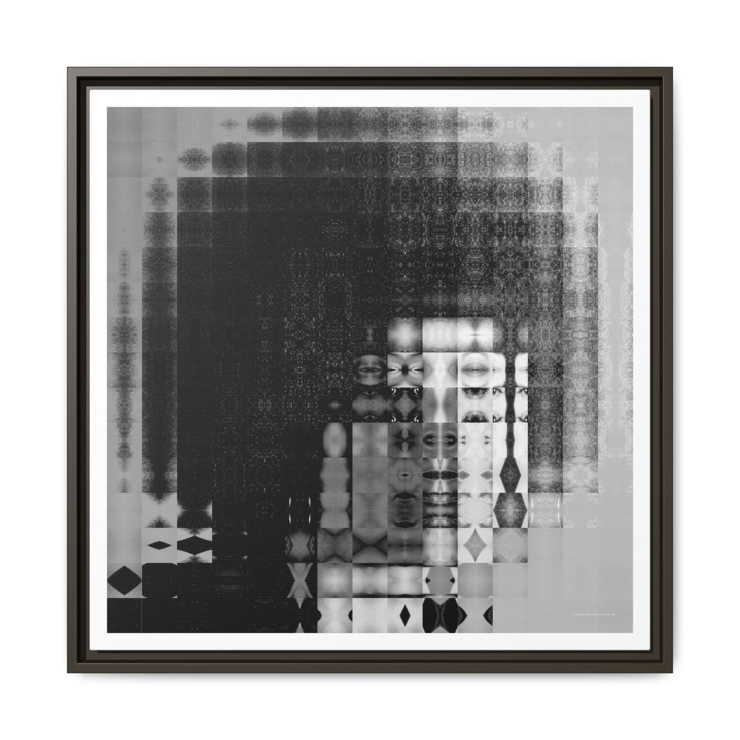 Feminist Icon Angela Davis Abstract Portrait Collage Art — Matte Canvas, Framed (Multi-color options)