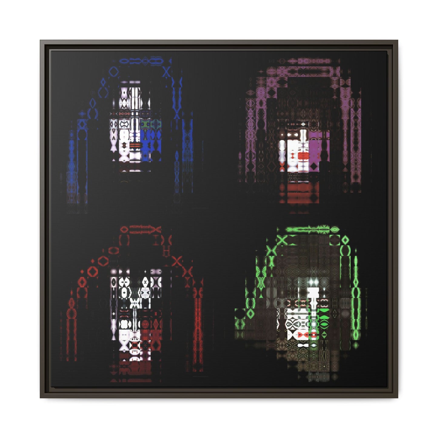 Knights In Satan's Service, Band Portrait Collage Art — Matte Canvas, Framed (Multi-color options)