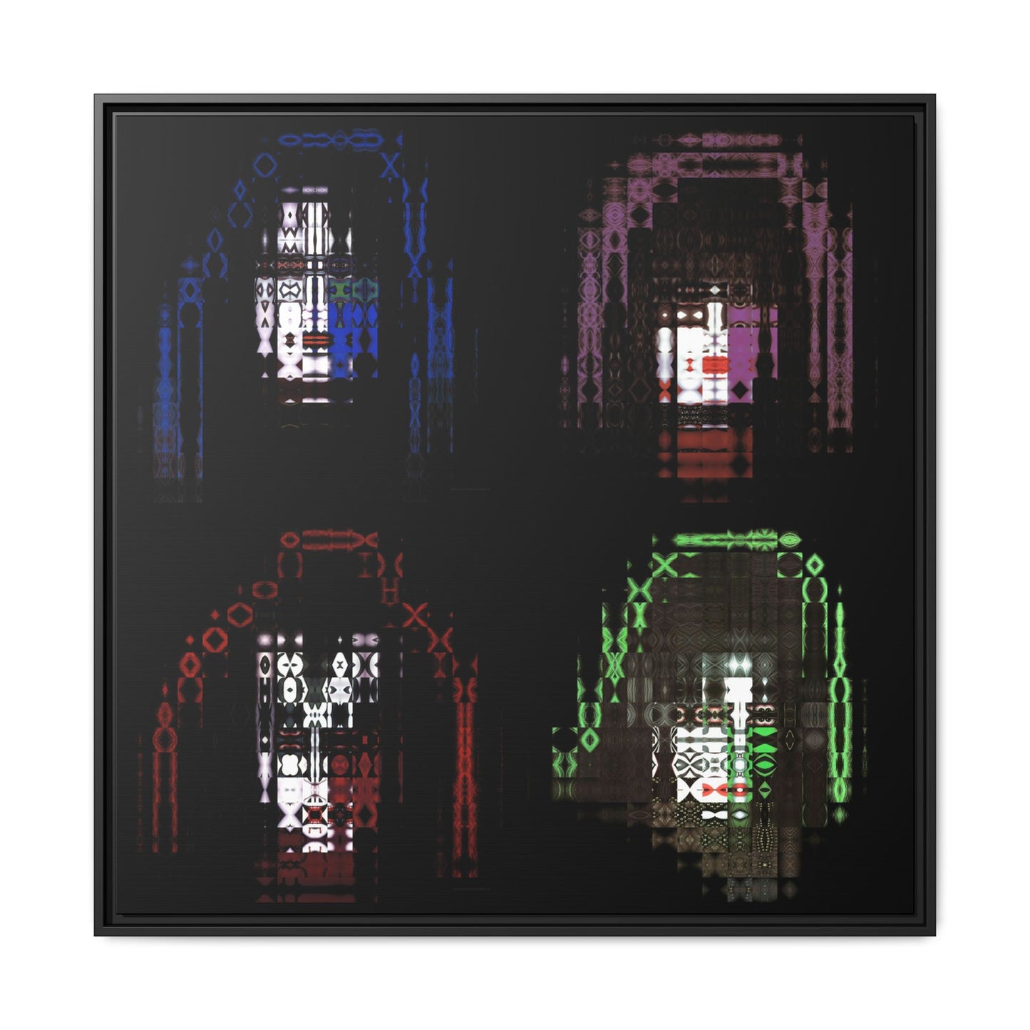 Knights In Satan's Service, Band Portrait Collage Art — Matte Canvas, Framed (Multi-color options)