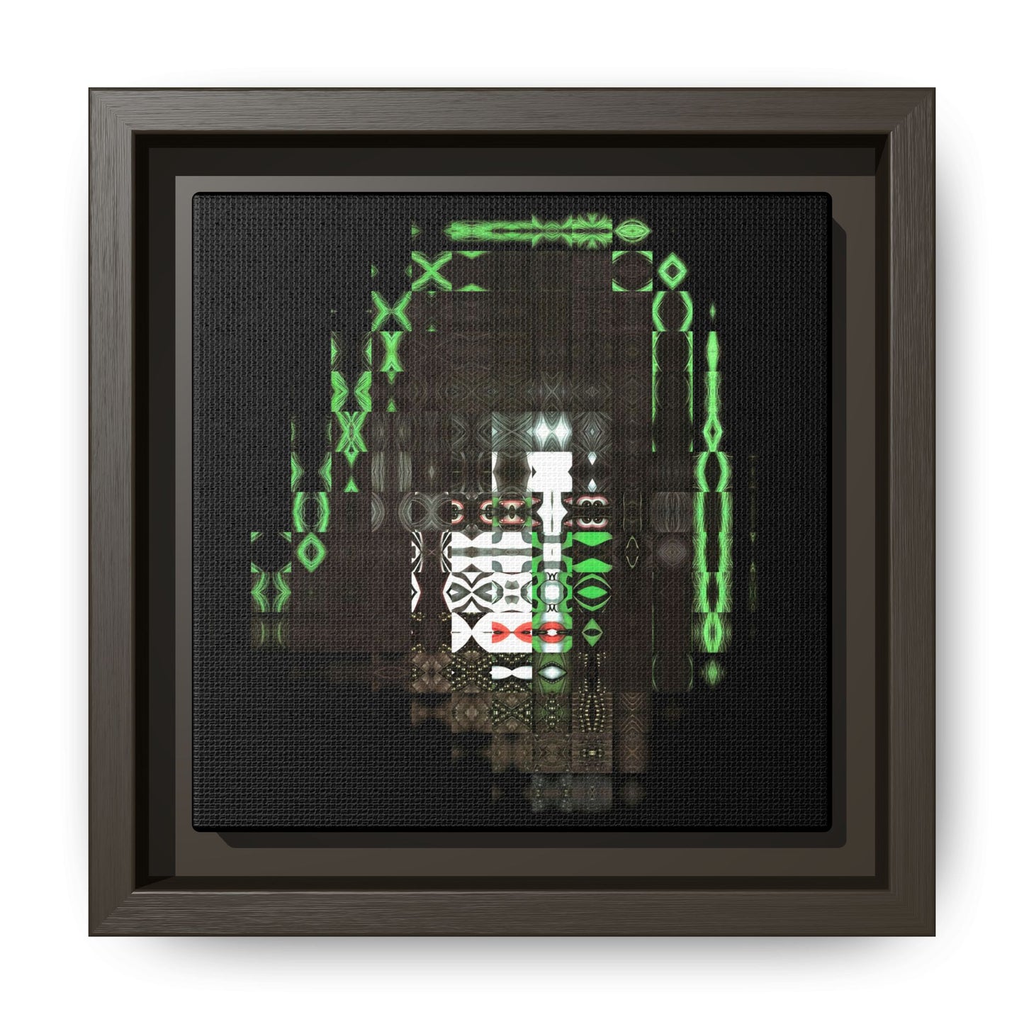 Knights In Satan's Service, Catman Abstract Portrait Collage Art — Matte Canvas, Framed (Multi-color options)