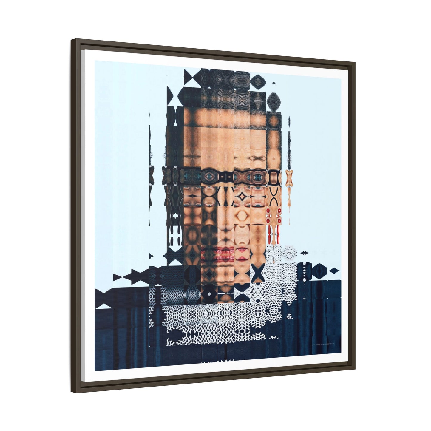 Iconic Feminist, The Notorious RBG, Ruth Bader Ginsburg Abstract Portrait Collage Art — Matte Canvas, Framed (Multi-color options)