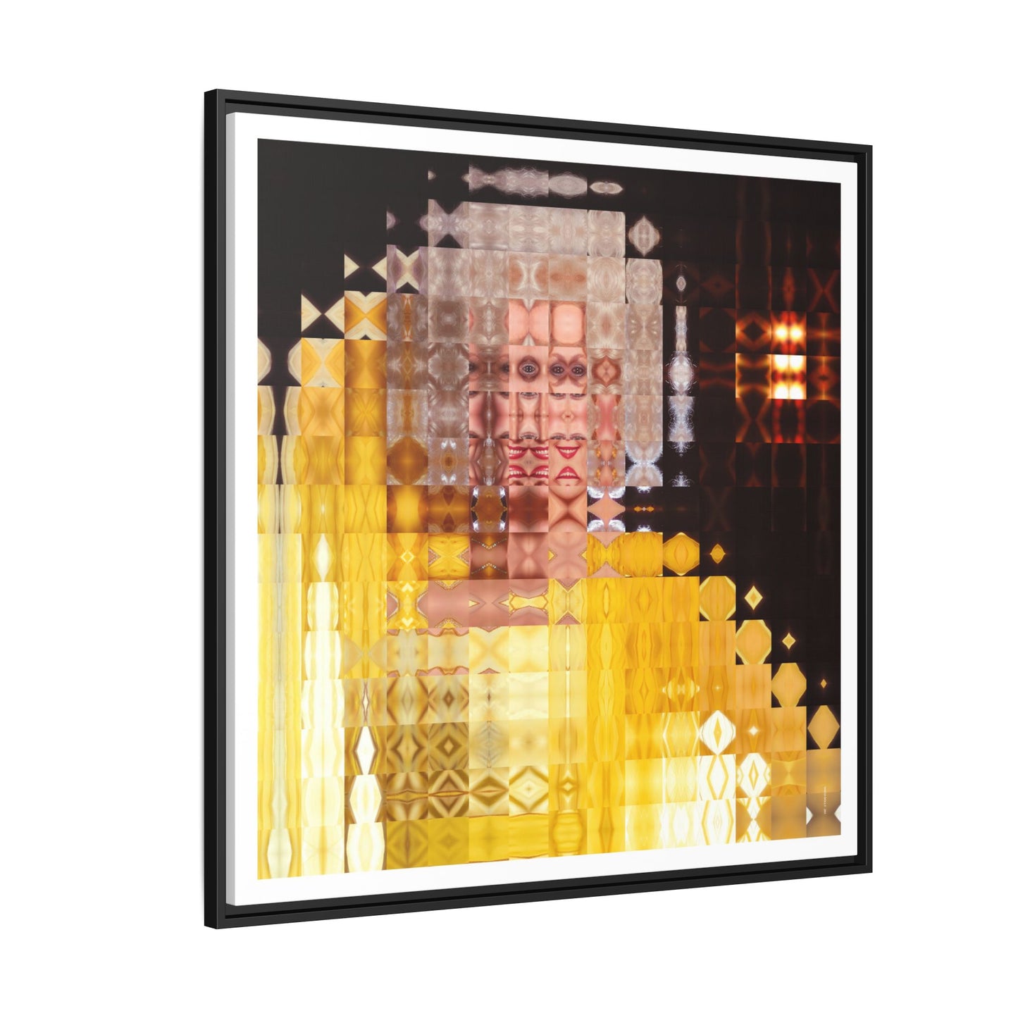 Disco Dolly Abstract Portrait Collage Art — Matte Canvas, Framed (Multi-color options)