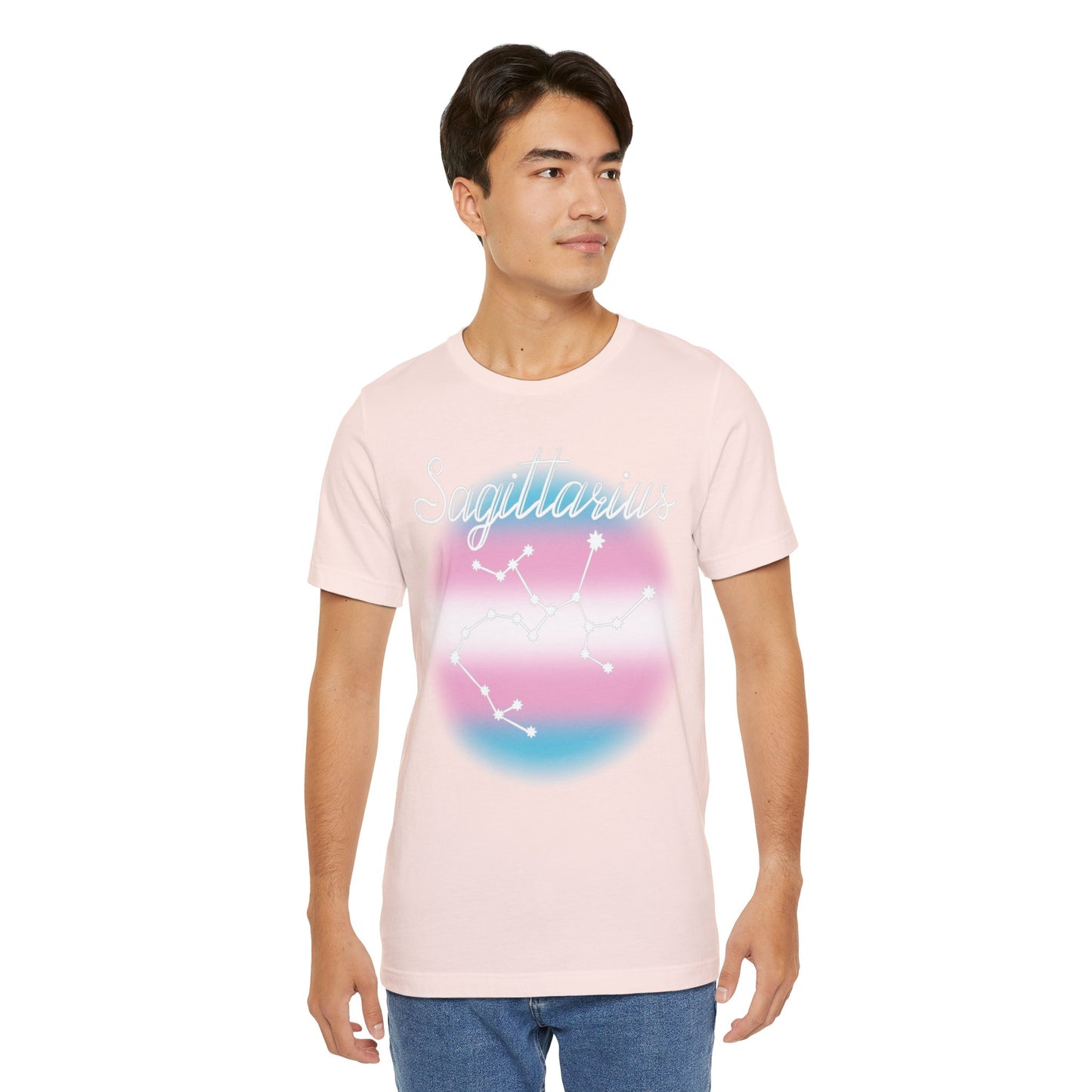 Sagittarius Constellation T-shirt, Astrology, Transgender Pride Flag